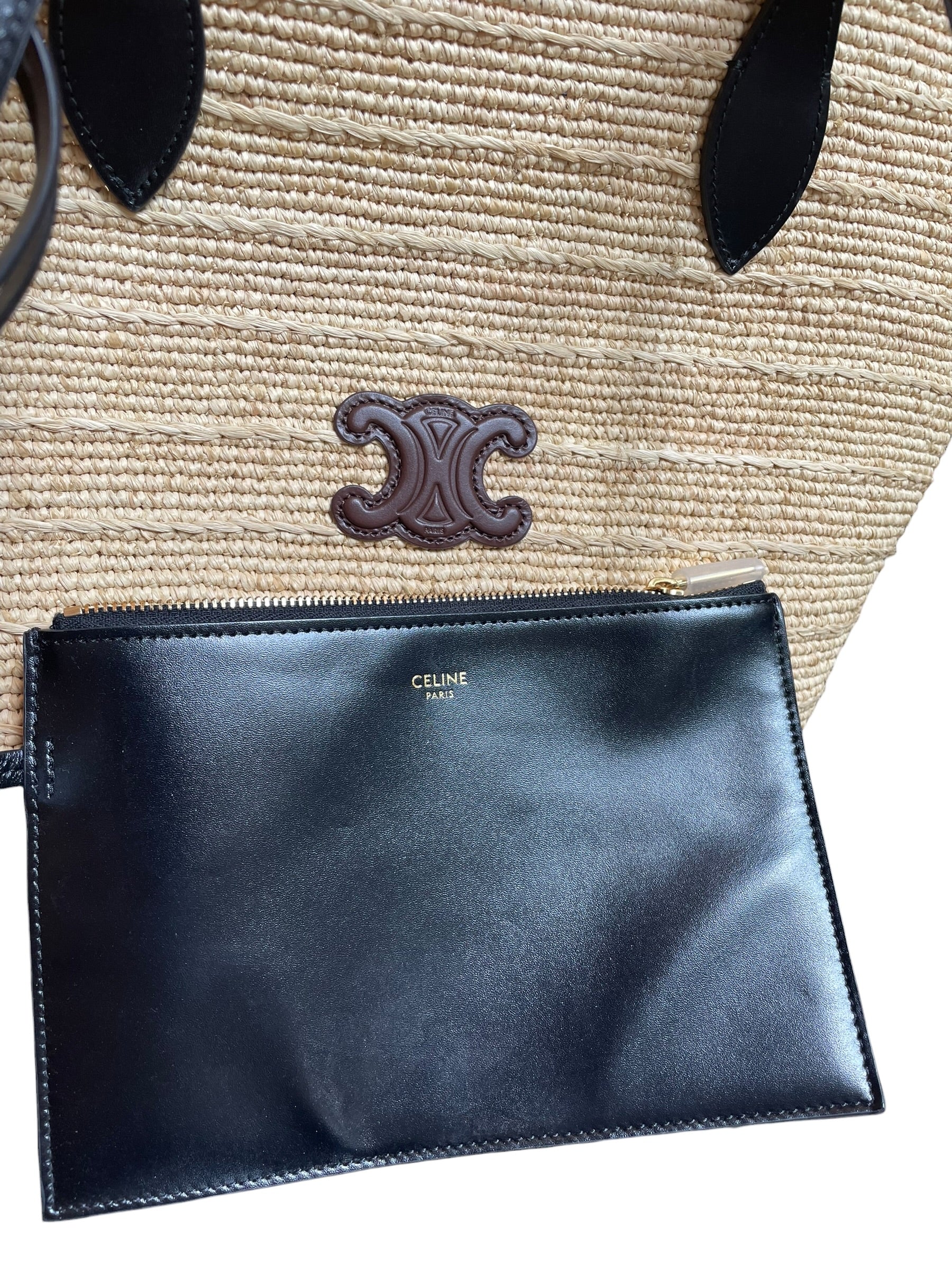 Sac cabas Celine en raphia, grand modèle