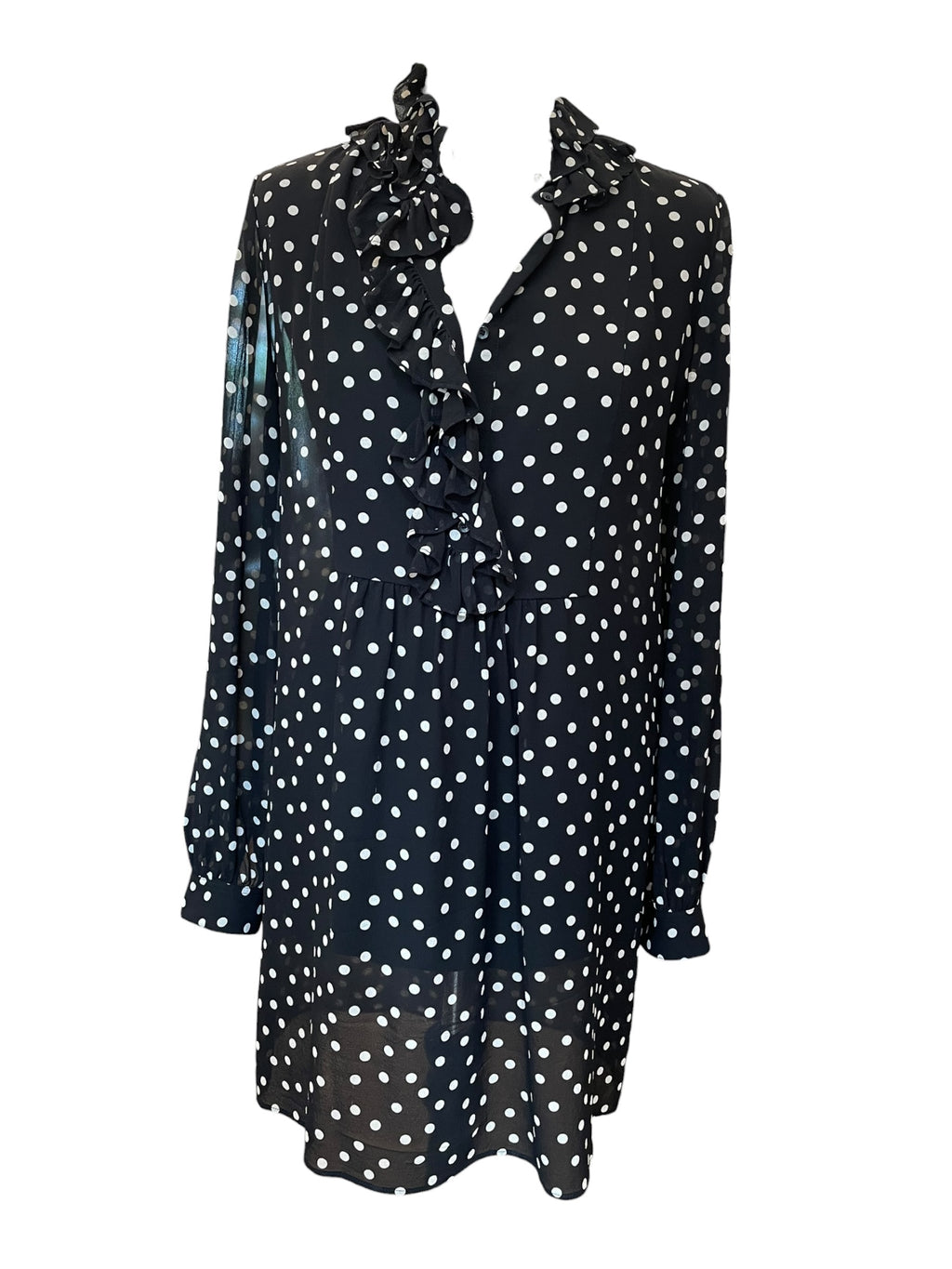 Mini-robe en soie à pois Saint Laurent