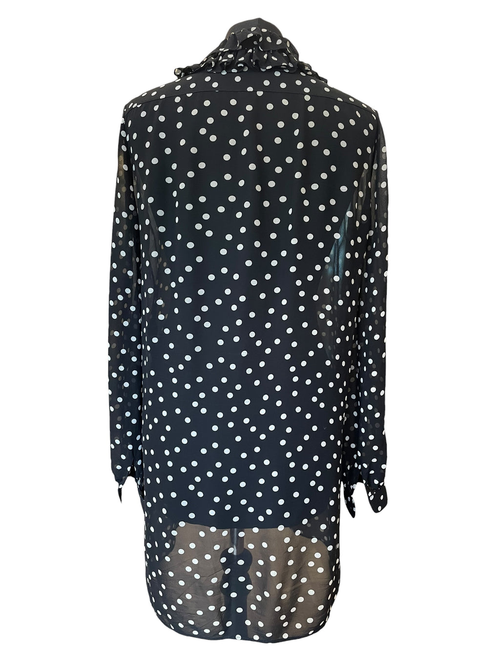 Mini-robe en soie à pois Saint Laurent