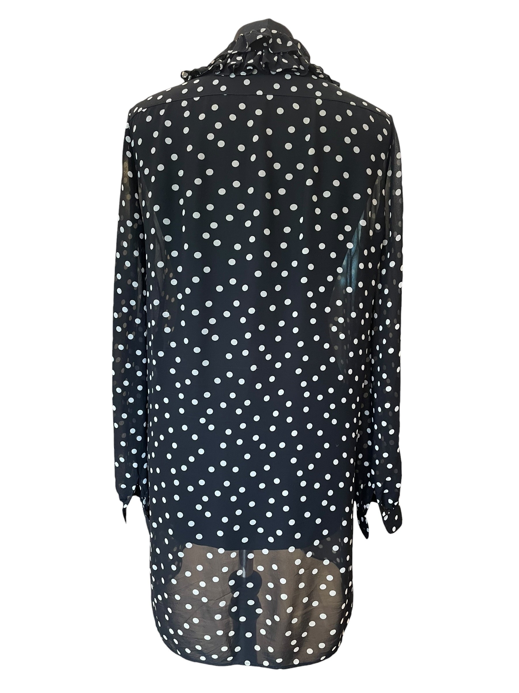 Mini-robe en soie à pois Saint Laurent