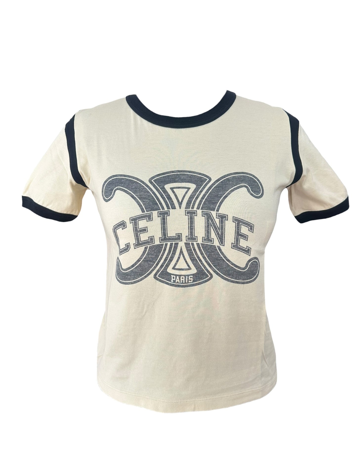 Celine - T-shirt Court Beige