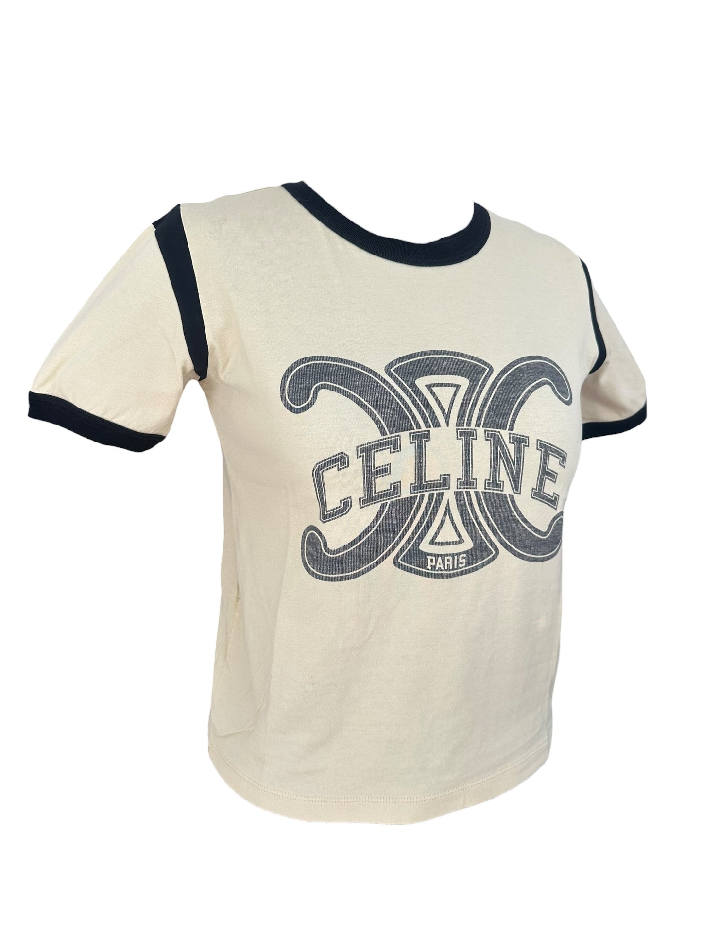 Celine - T-shirt Court Beige