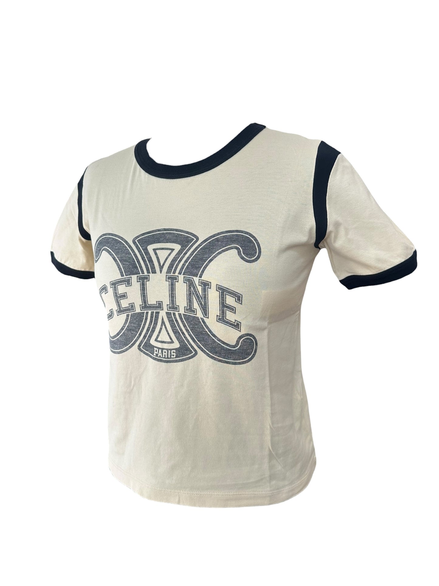 Celine - T-shirt Court Beige