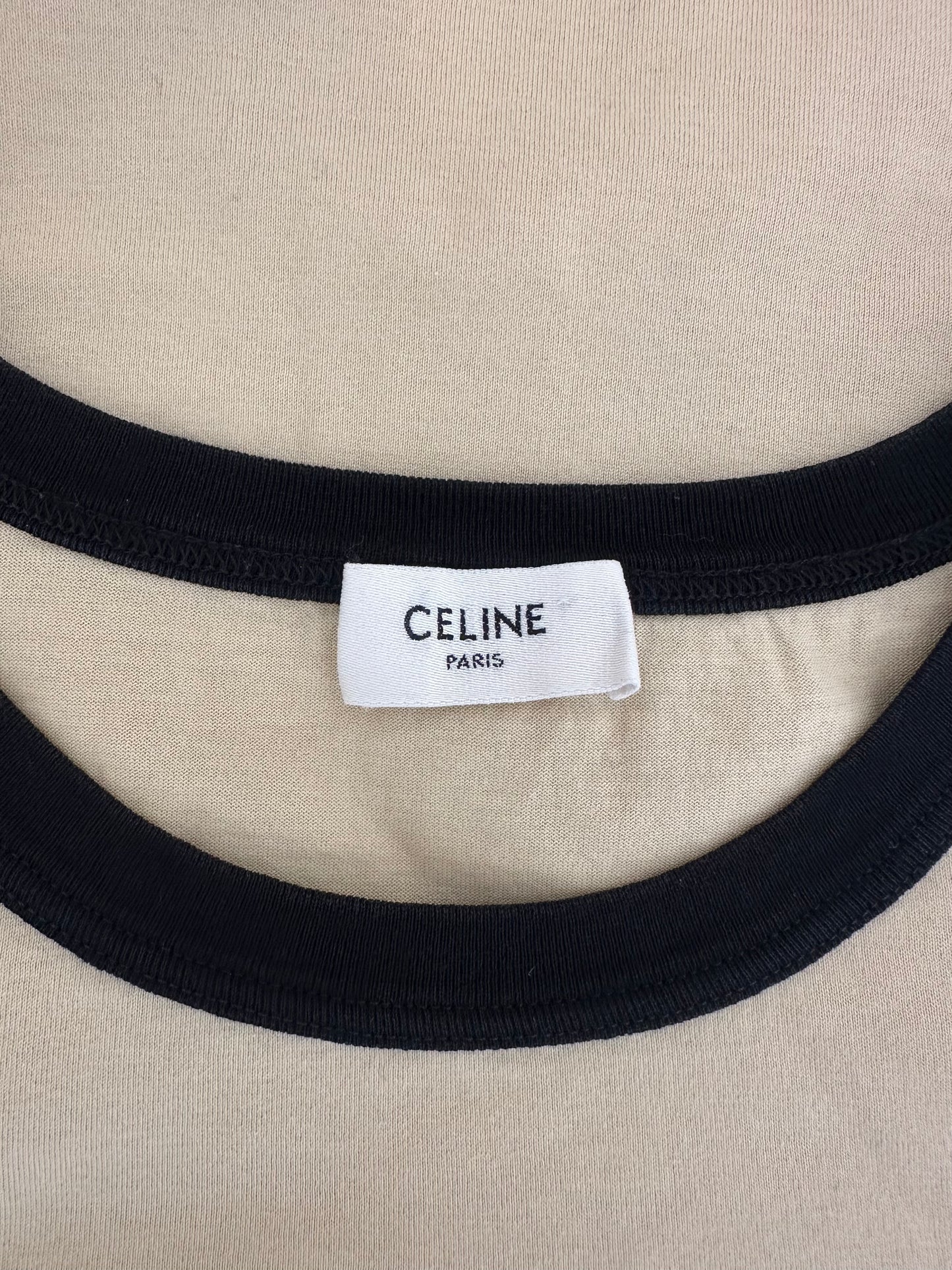 Celine - T-shirt Court Beige