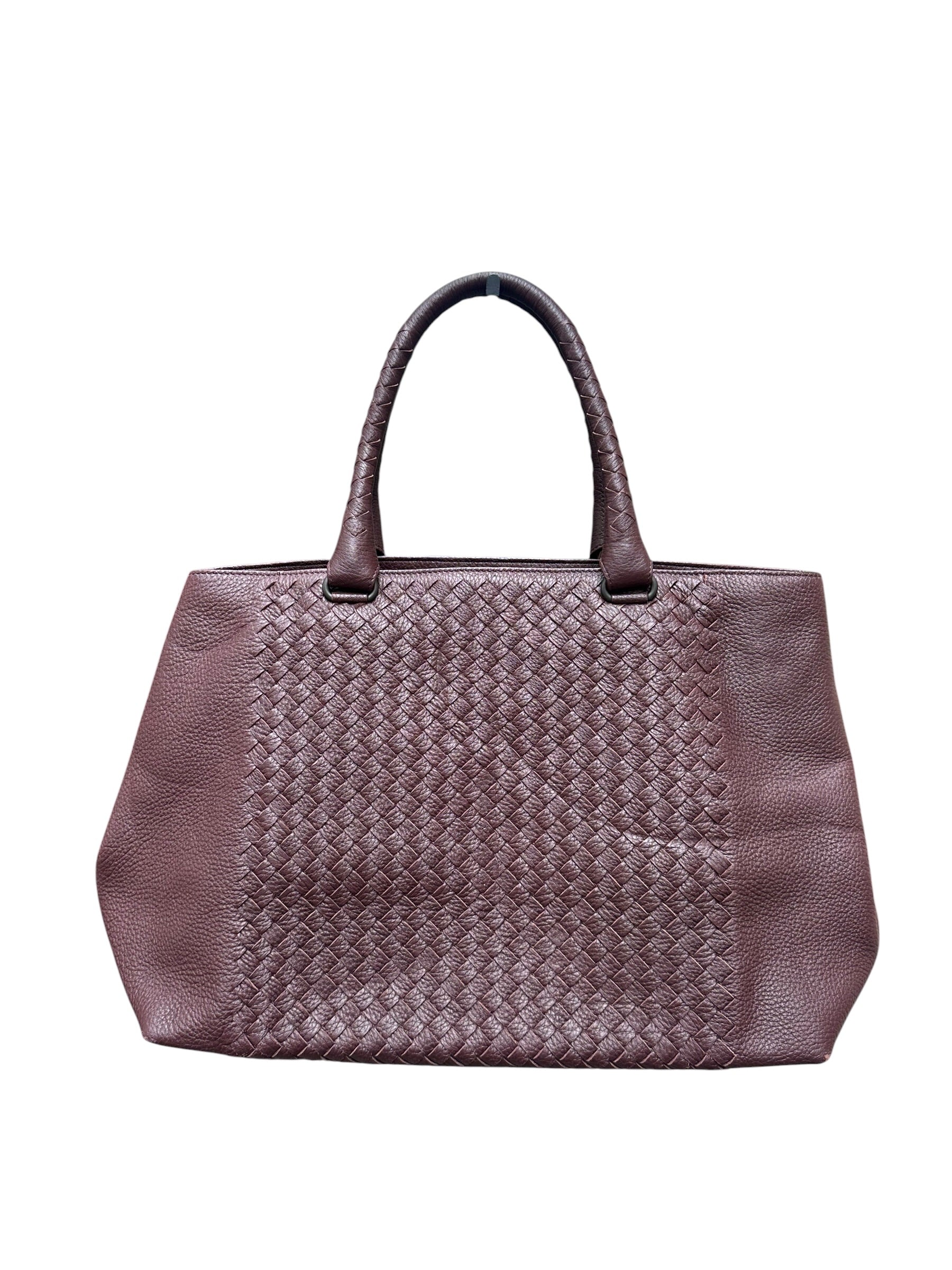 Sac fourre-tout Bottega Veneta en cuir Intrecciato bordeaux