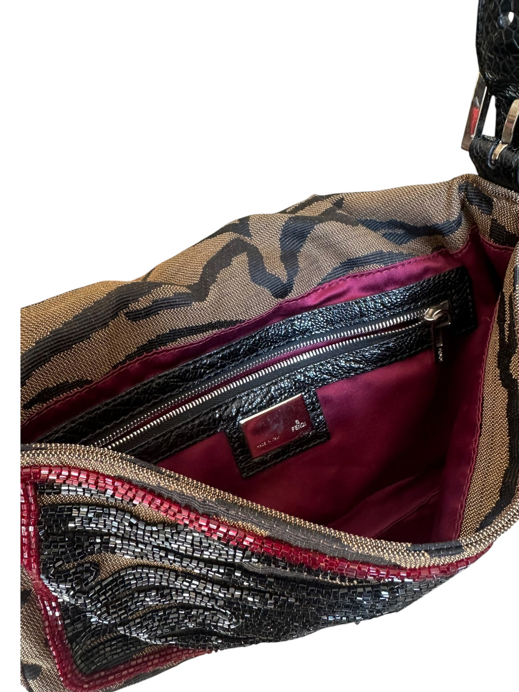 Sac à main Fendi Vintage Baguette brodé de perles