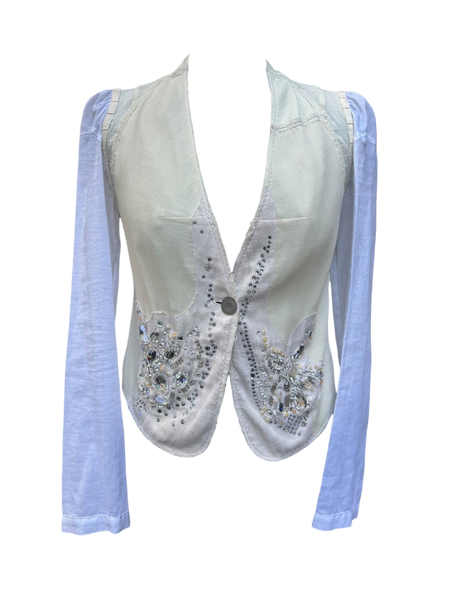 Marithé + François Girbaud La Grande Ligne Embellished Lightweight Jacket