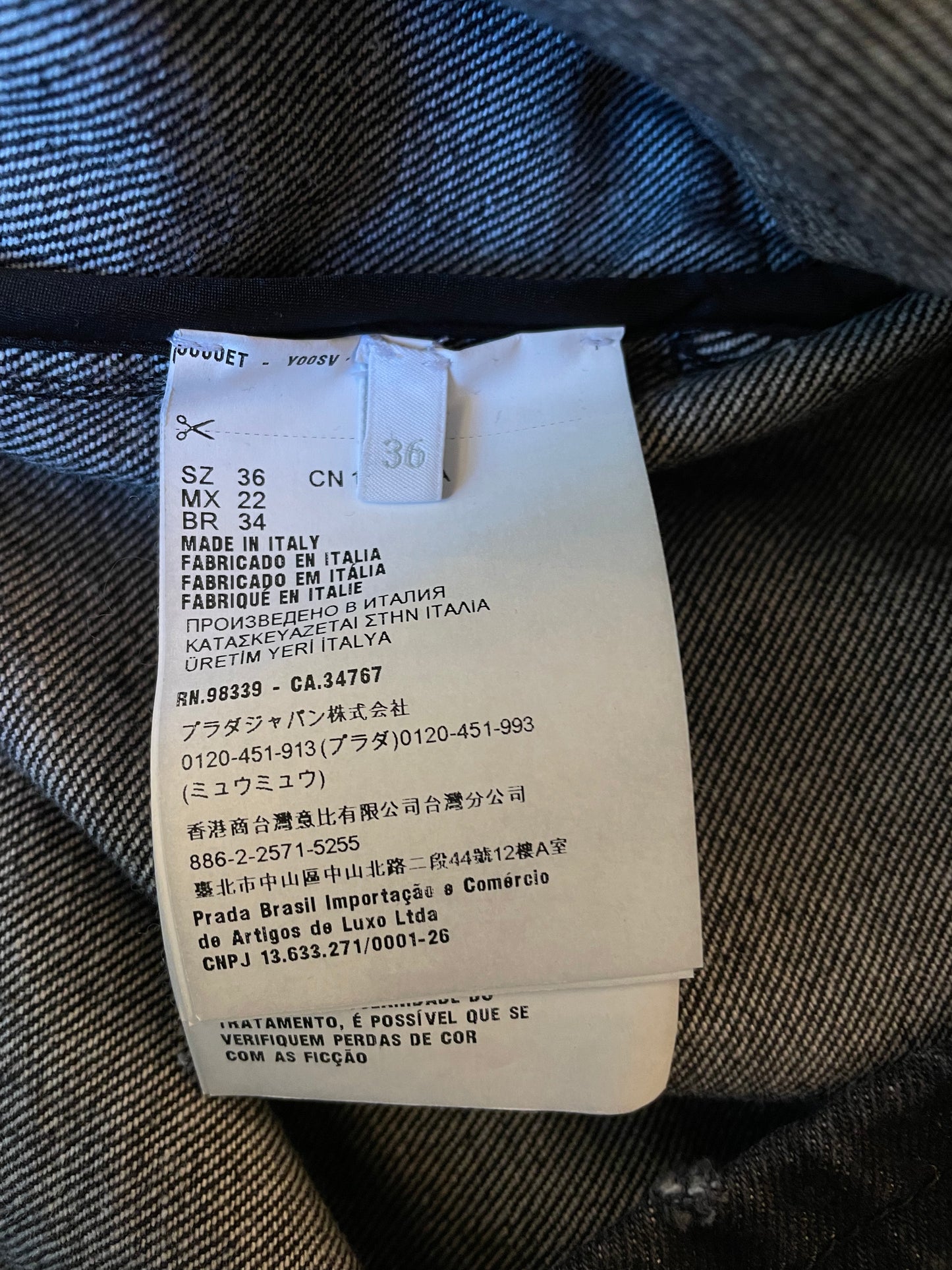 Prada oversized denim shirt