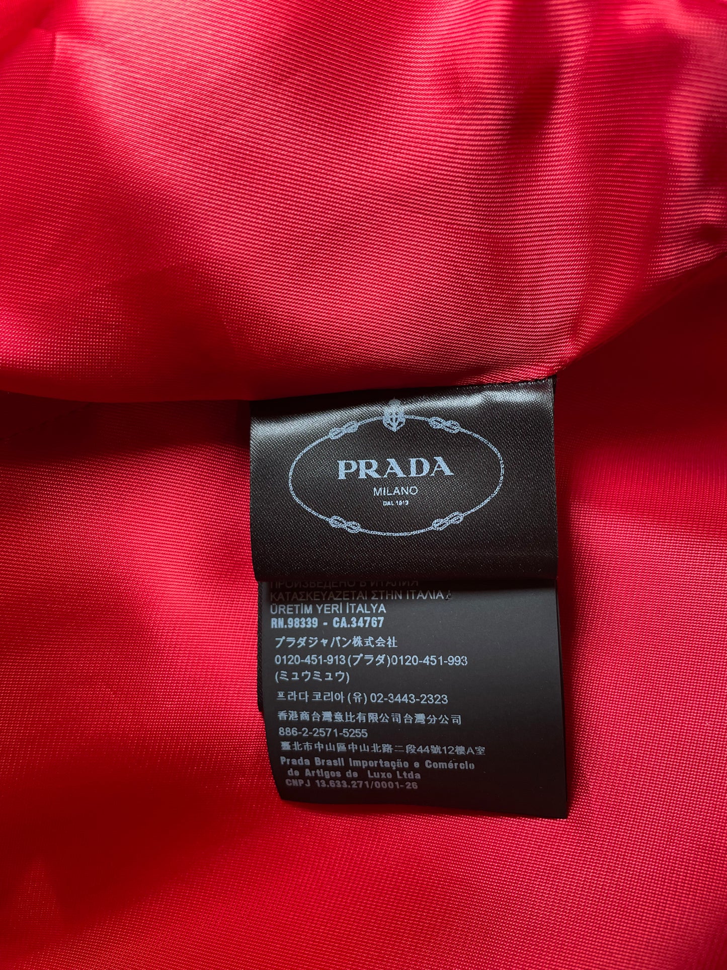 Prada Oversized Red Leather Jacket