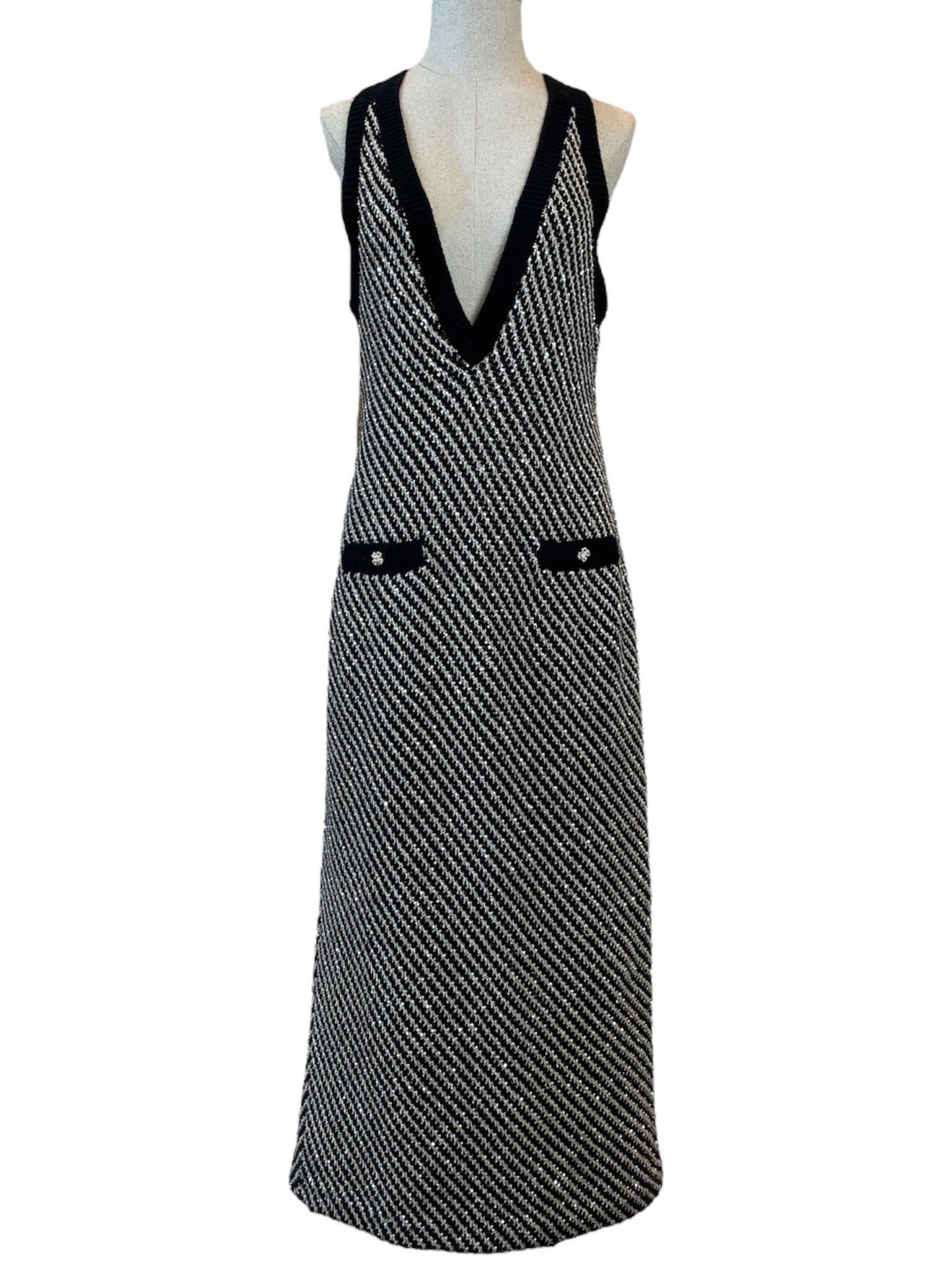 Chanel cashmere and sequin dress
