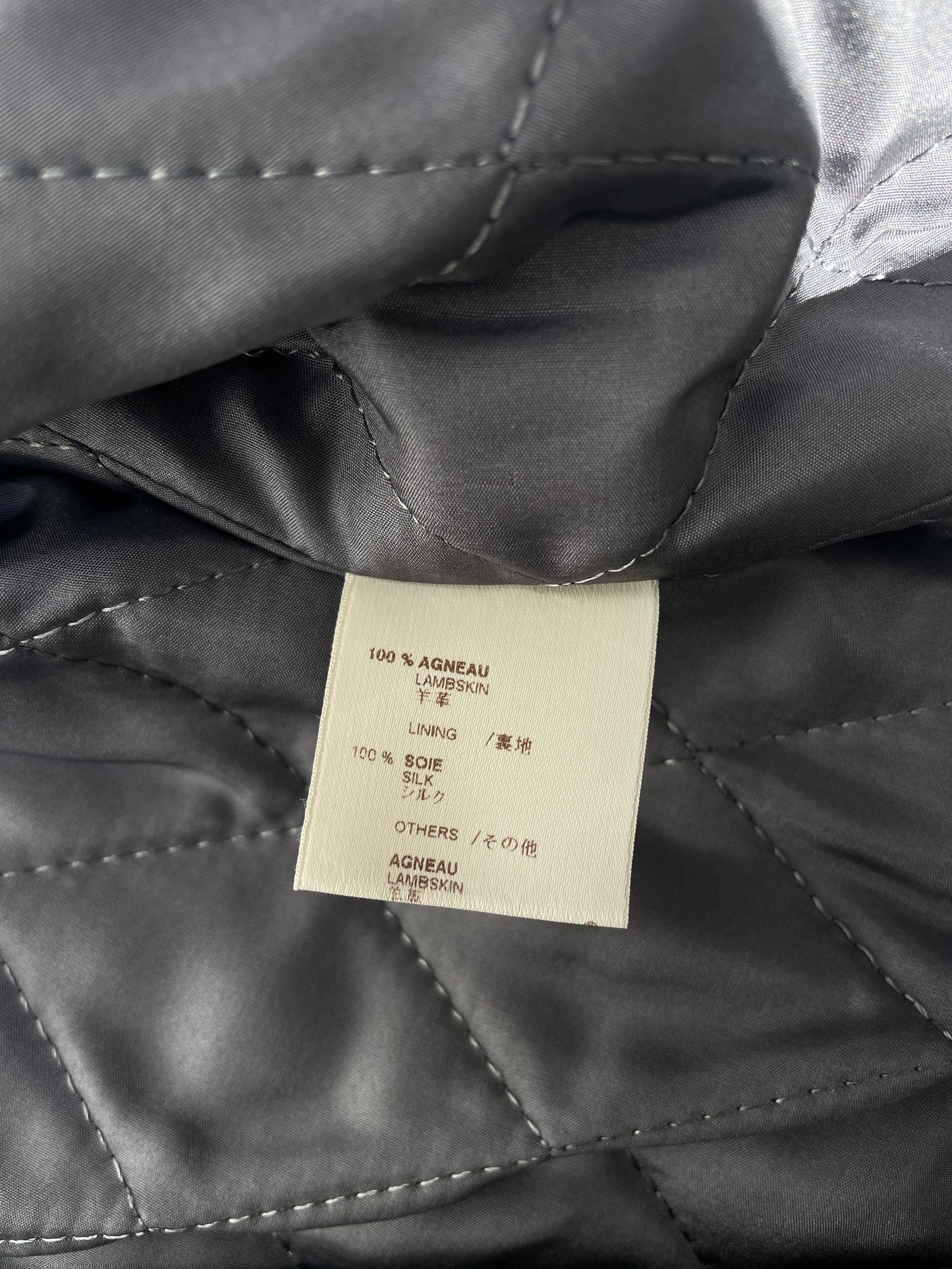Louis Vuitton Leather Biker Jacket – Dark Grey Metallic
