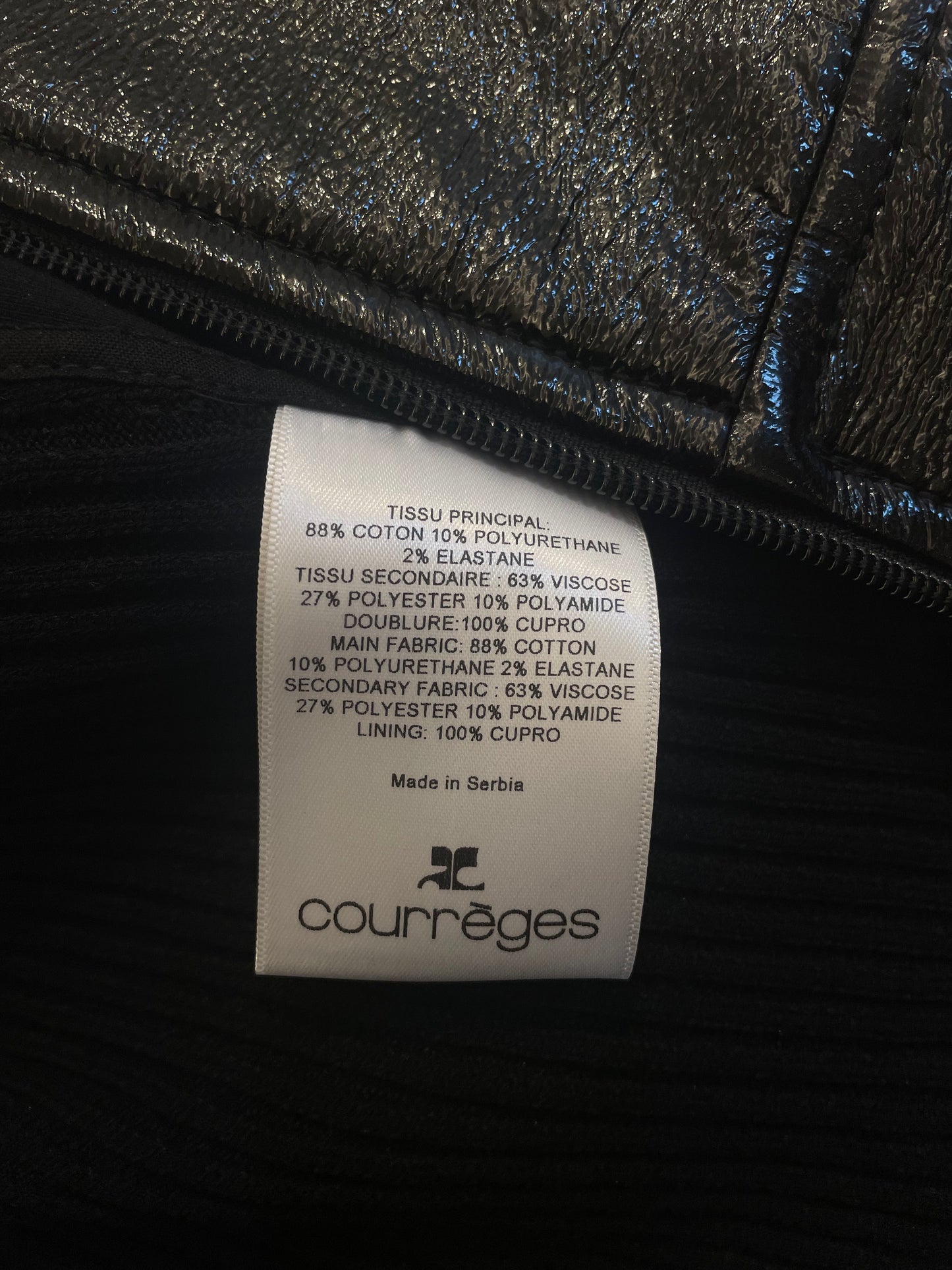 Courrèges Vinyl Jacket – Black
