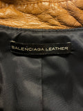 Balenciaga brown leather jacket