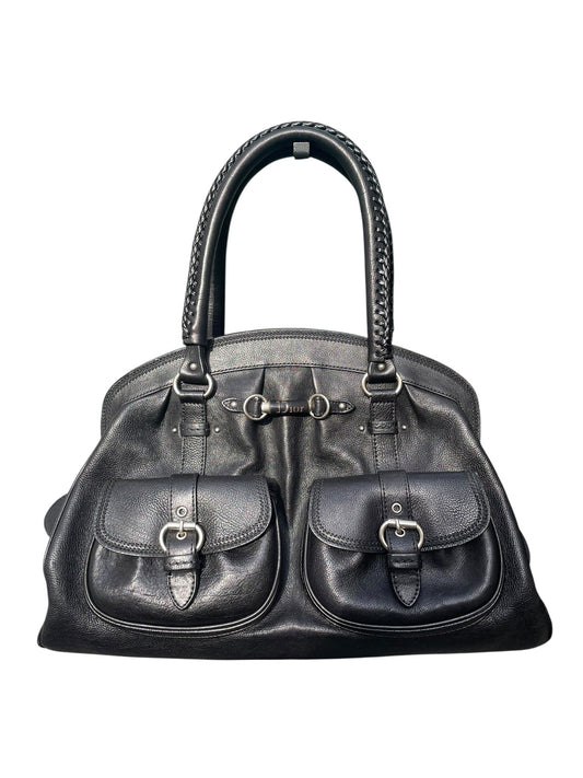 DIOR MY DIOR BLACK LEATHER HAND BAG