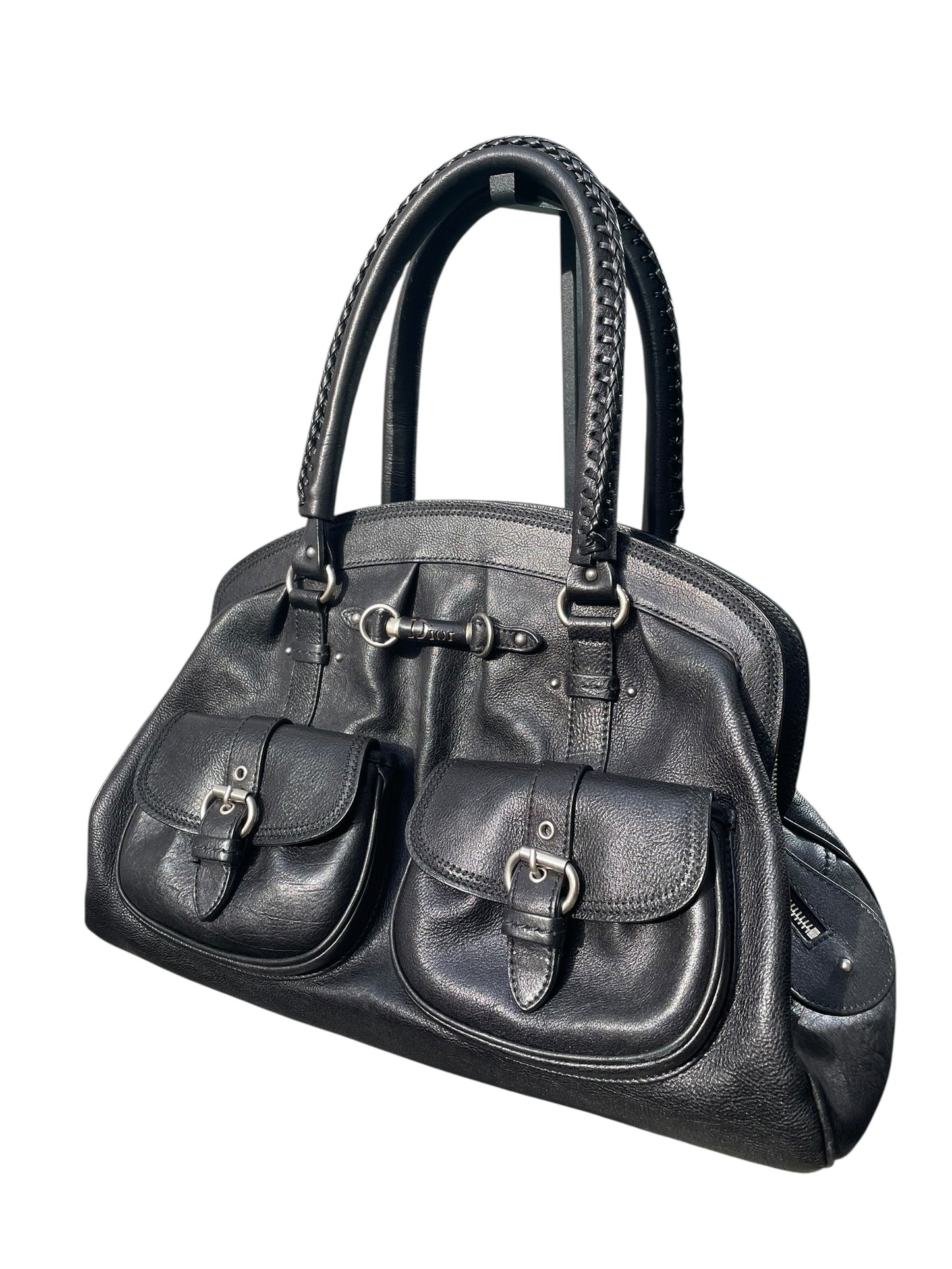 DIOR MY DIOR BLACK LEATHER HAND BAG