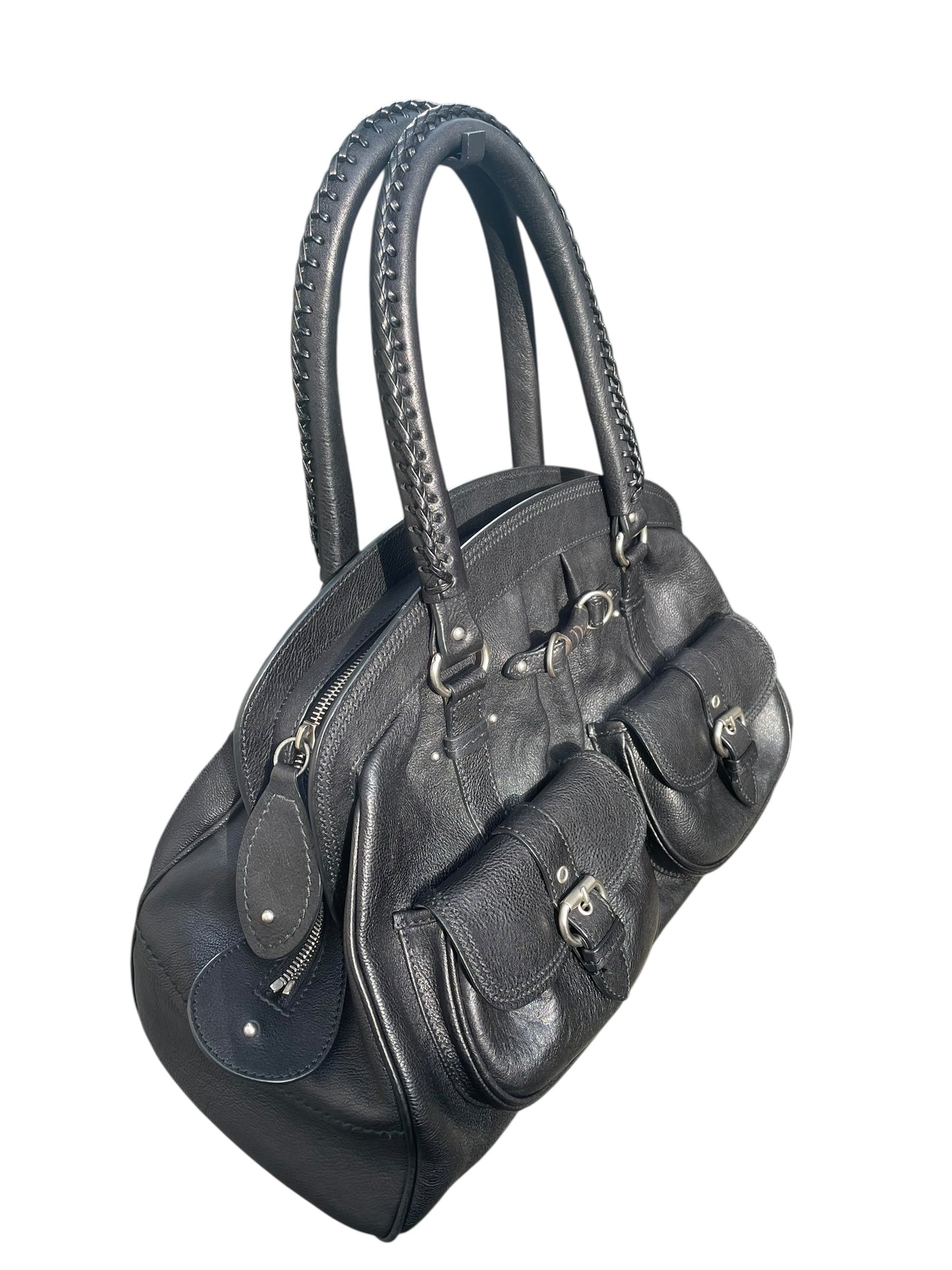 DIOR MY DIOR BLACK LEATHER HAND BAG