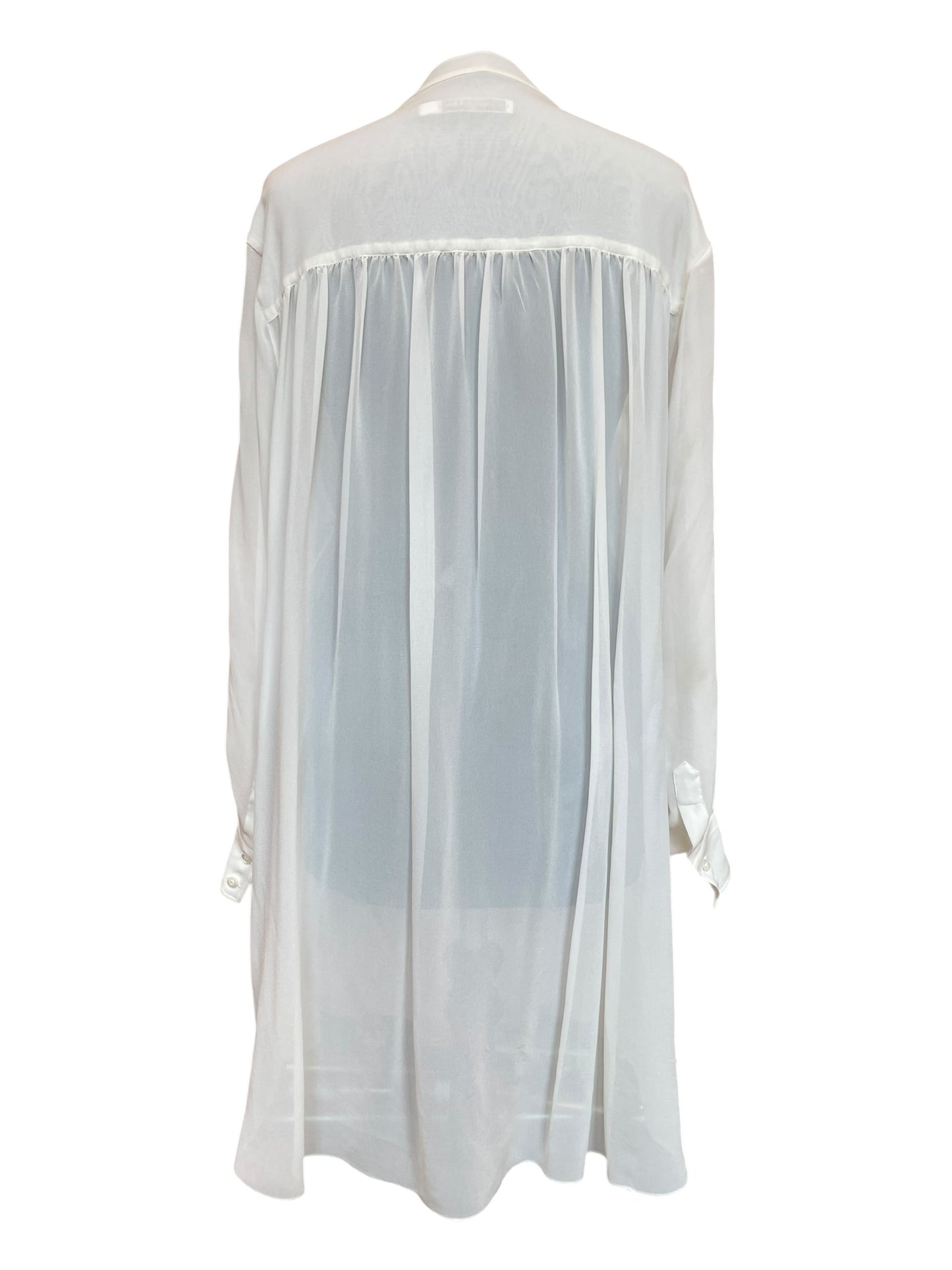 Dior - Ivory Silk Dress with Pleated Front