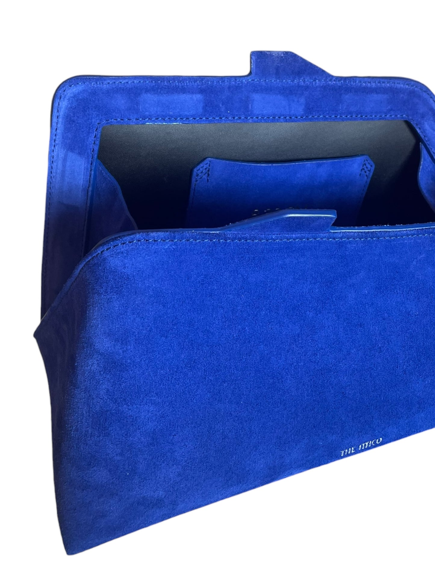 The Attico - Pochette en daim bleu