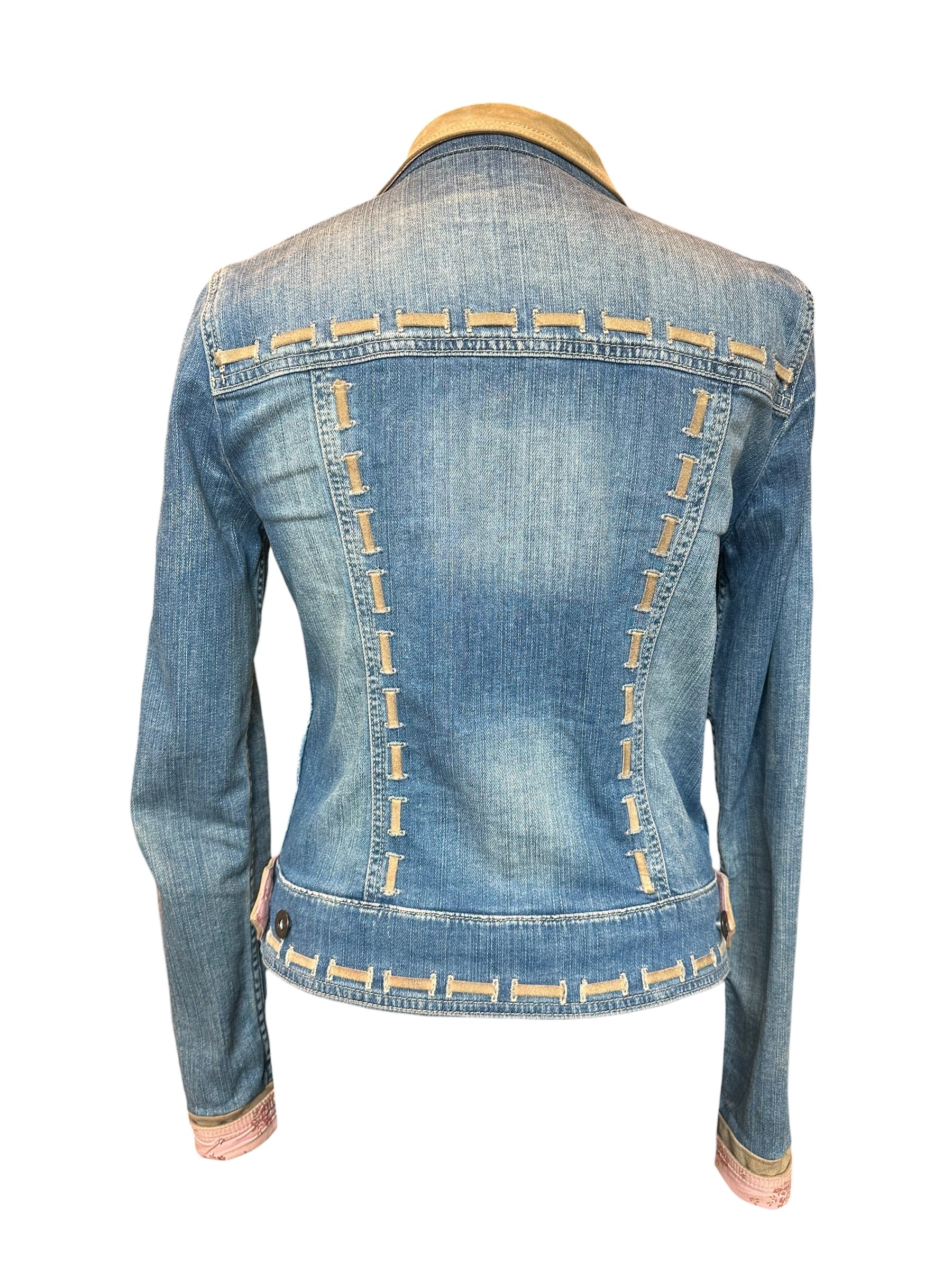 Veste en denim et daim Dolce & Gabbana