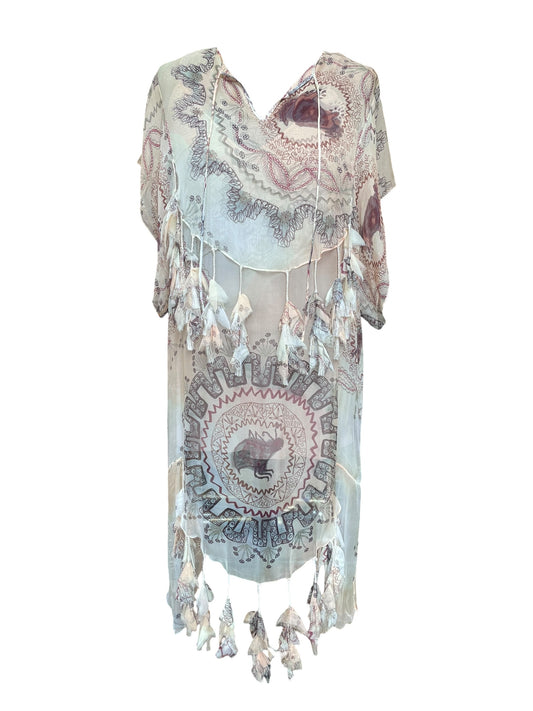 Dior - Printed Dress with Fringe Details