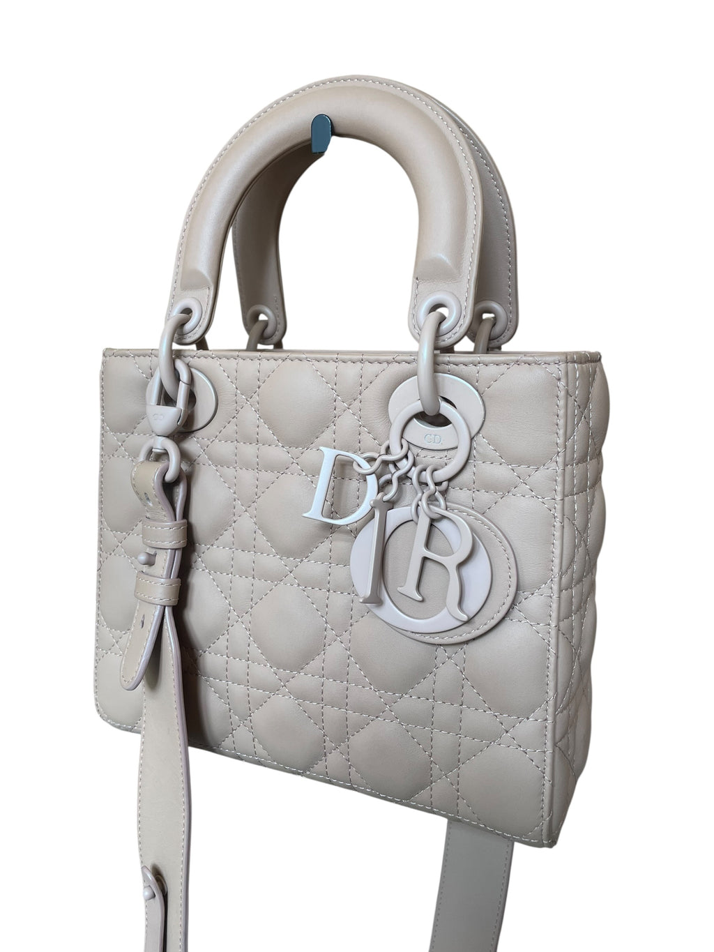 Dior - Sac Lady Dior en cuir mat beige nude