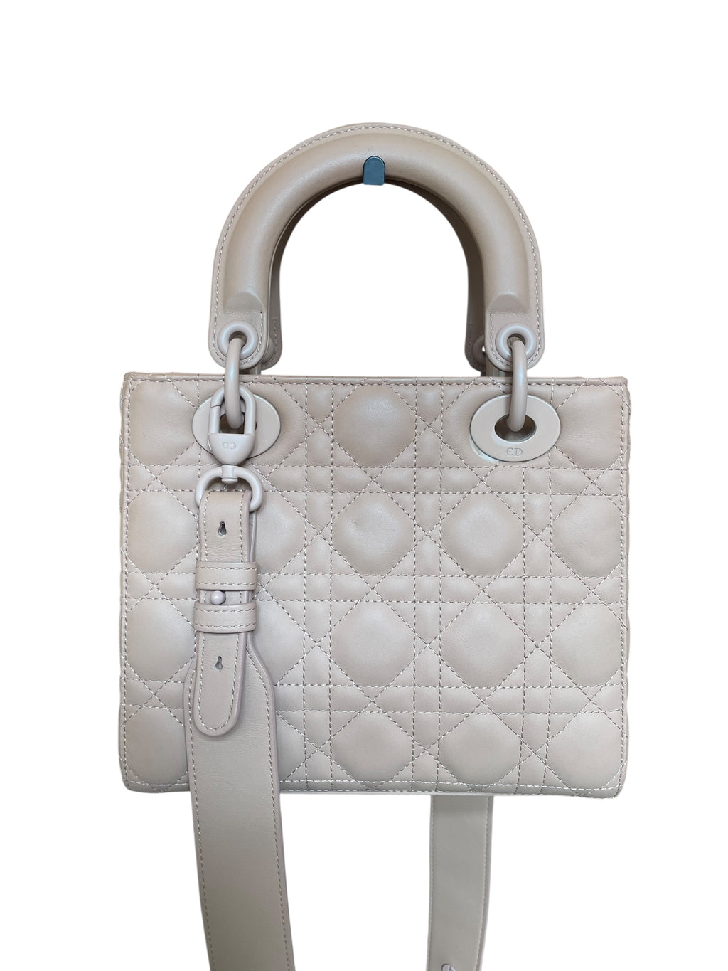 Dior - Sac Lady Dior en cuir mat beige nude