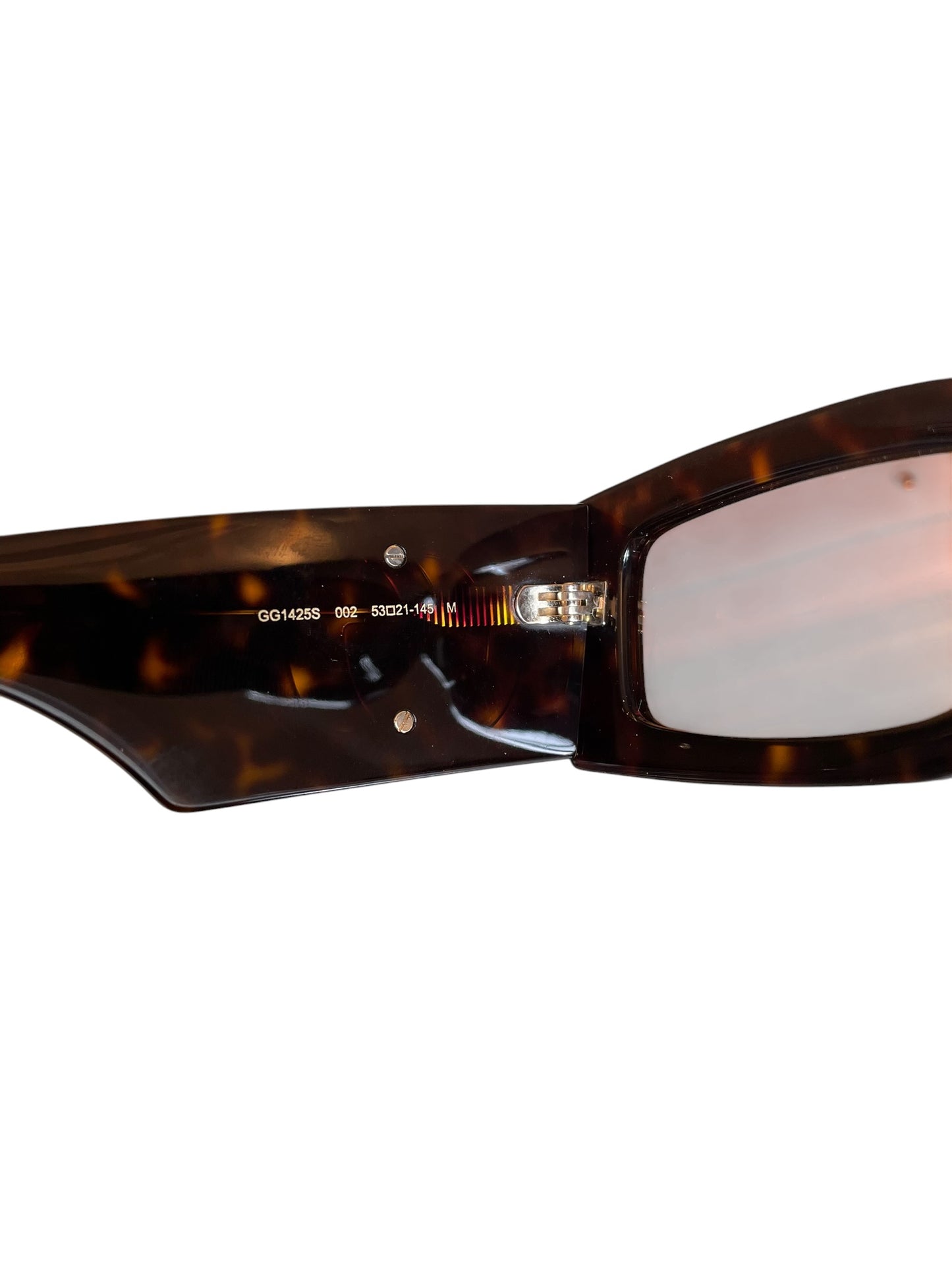 Gucci - Lunettes de soleil rectangulaires écaille de tortue