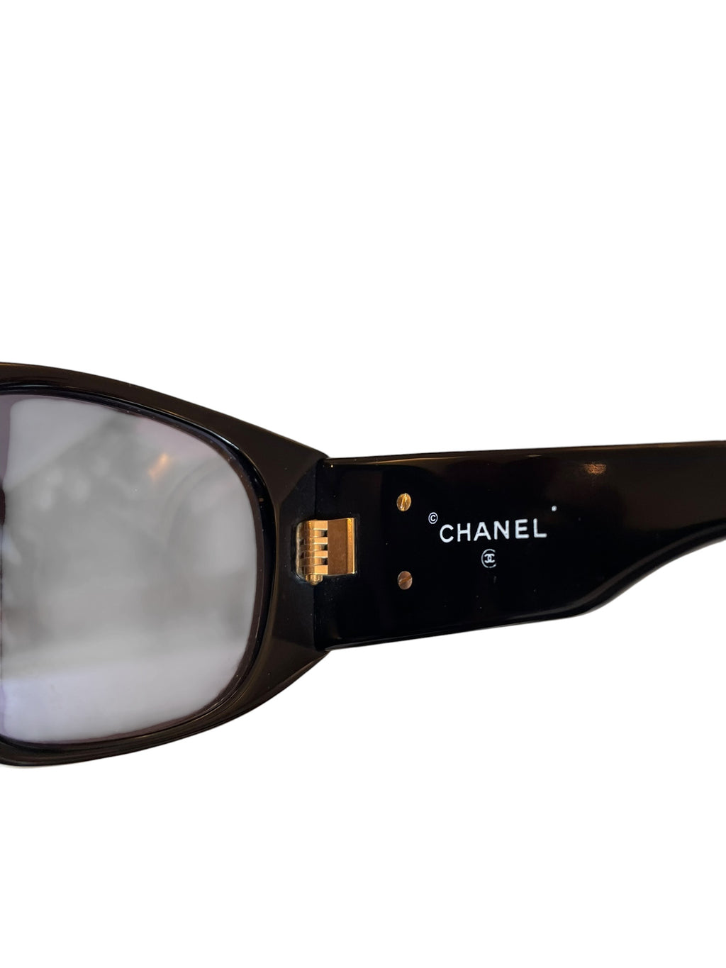 Chanel - Black Quilted Oversized Sunglasses