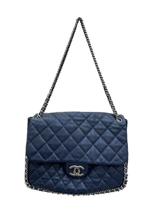 Chanel - Navy Quilted Leather Shoulder Bag