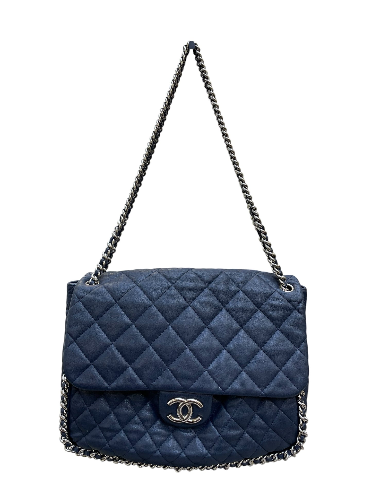 Chanel - Navy Quilted Leather Shoulder Bag