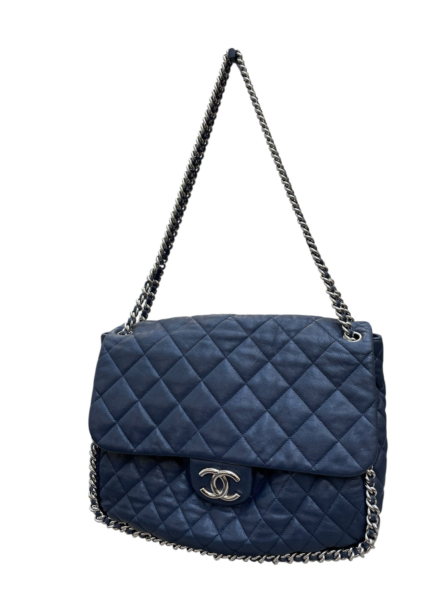 Chanel - Navy Quilted Leather Shoulder Bag