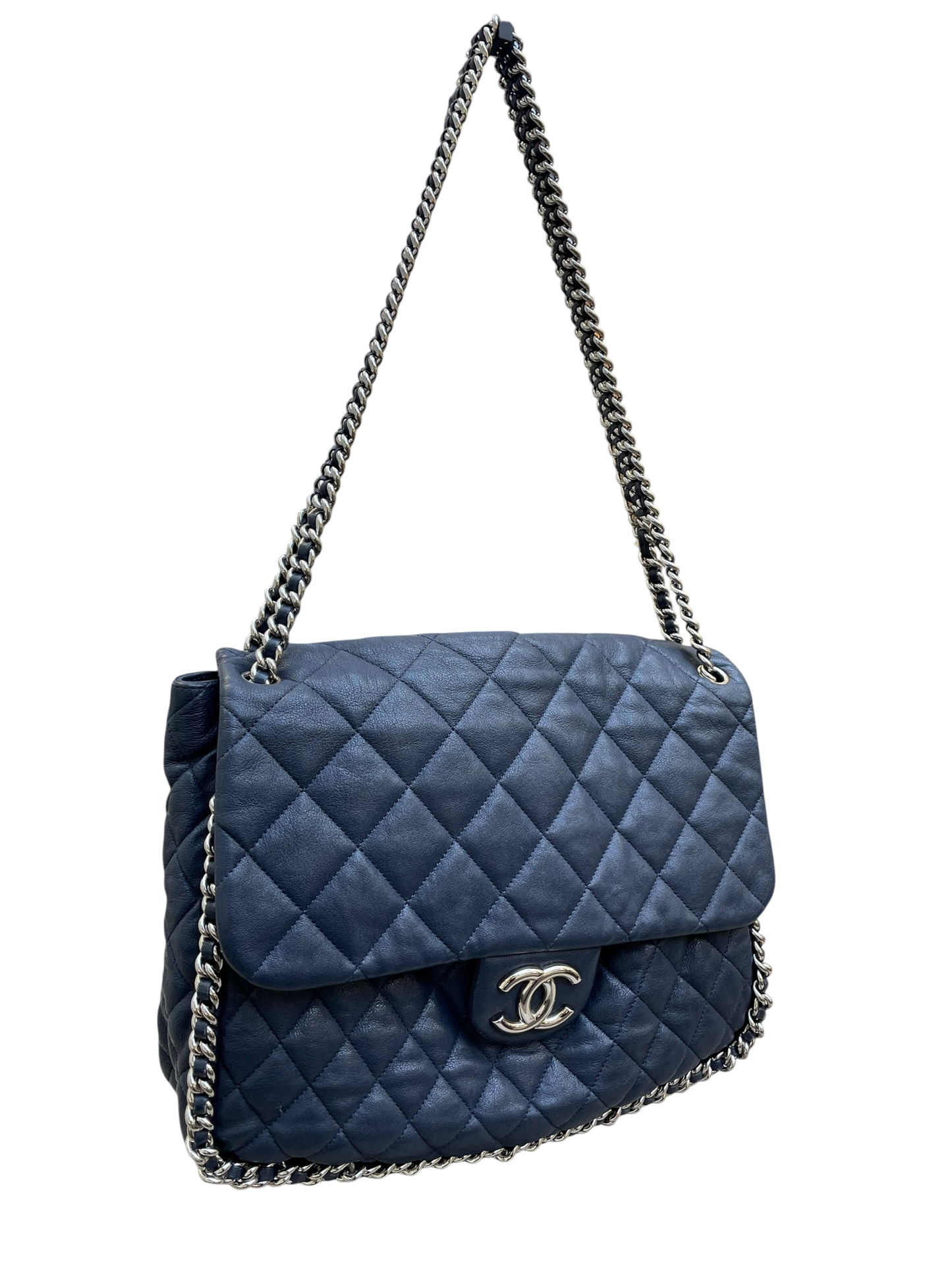 Chanel - Navy Quilted Leather Shoulder Bag