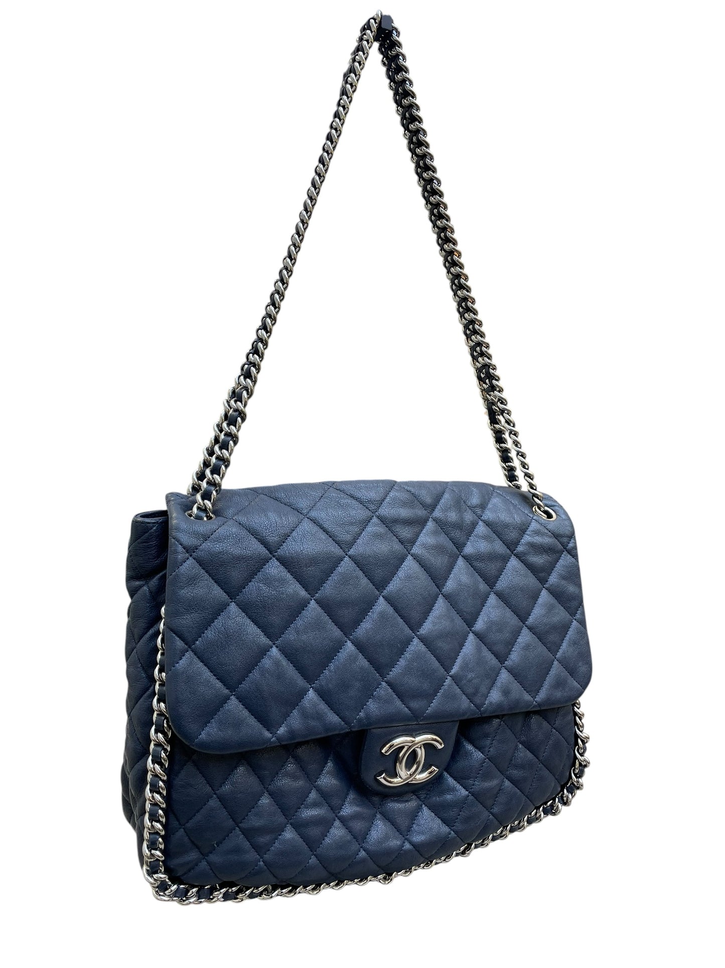 Chanel - Navy Quilted Leather Shoulder Bag