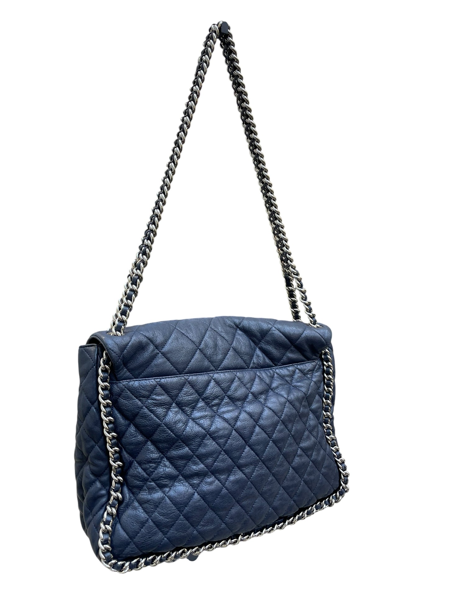 Chanel - Navy Quilted Leather Shoulder Bag