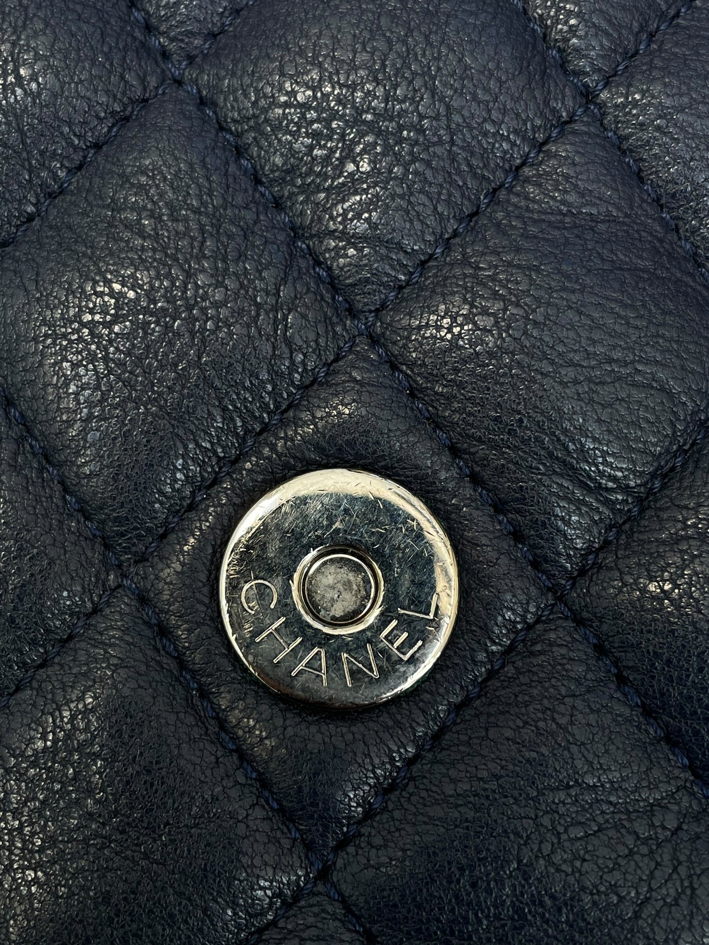 Chanel - Navy Quilted Leather Shoulder Bag