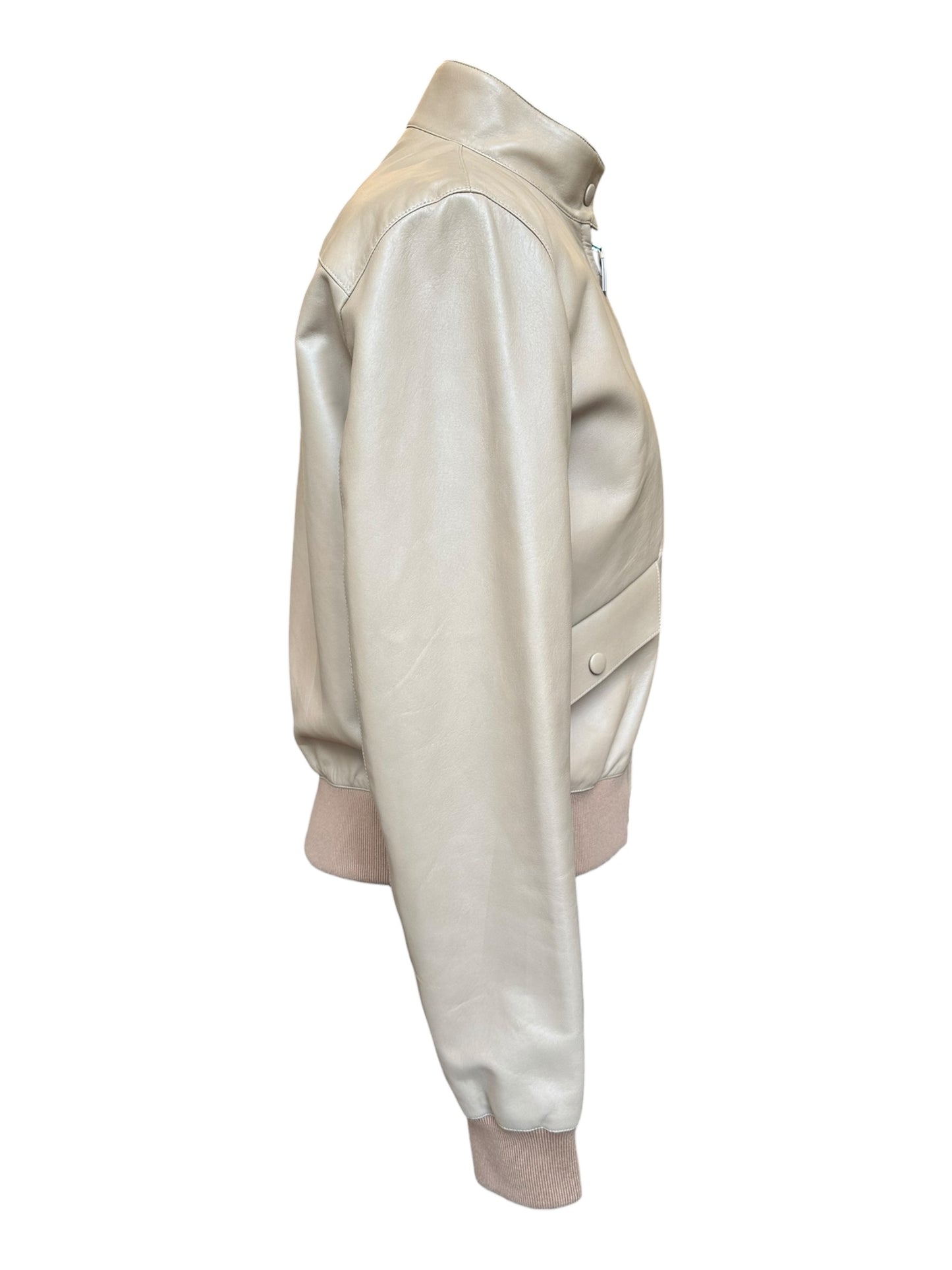 The Row - Beige Zip Jacket with High Collar