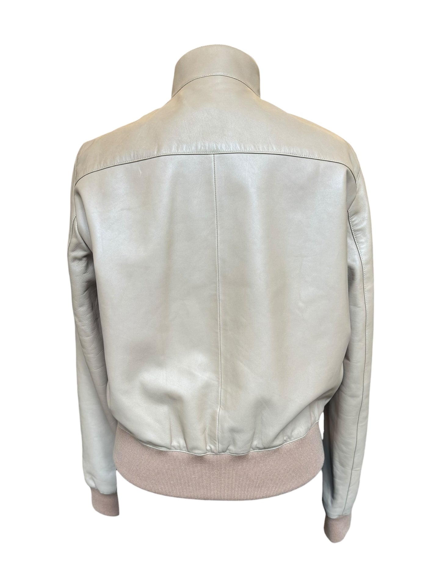 The Row - Beige Zip Jacket with High Collar