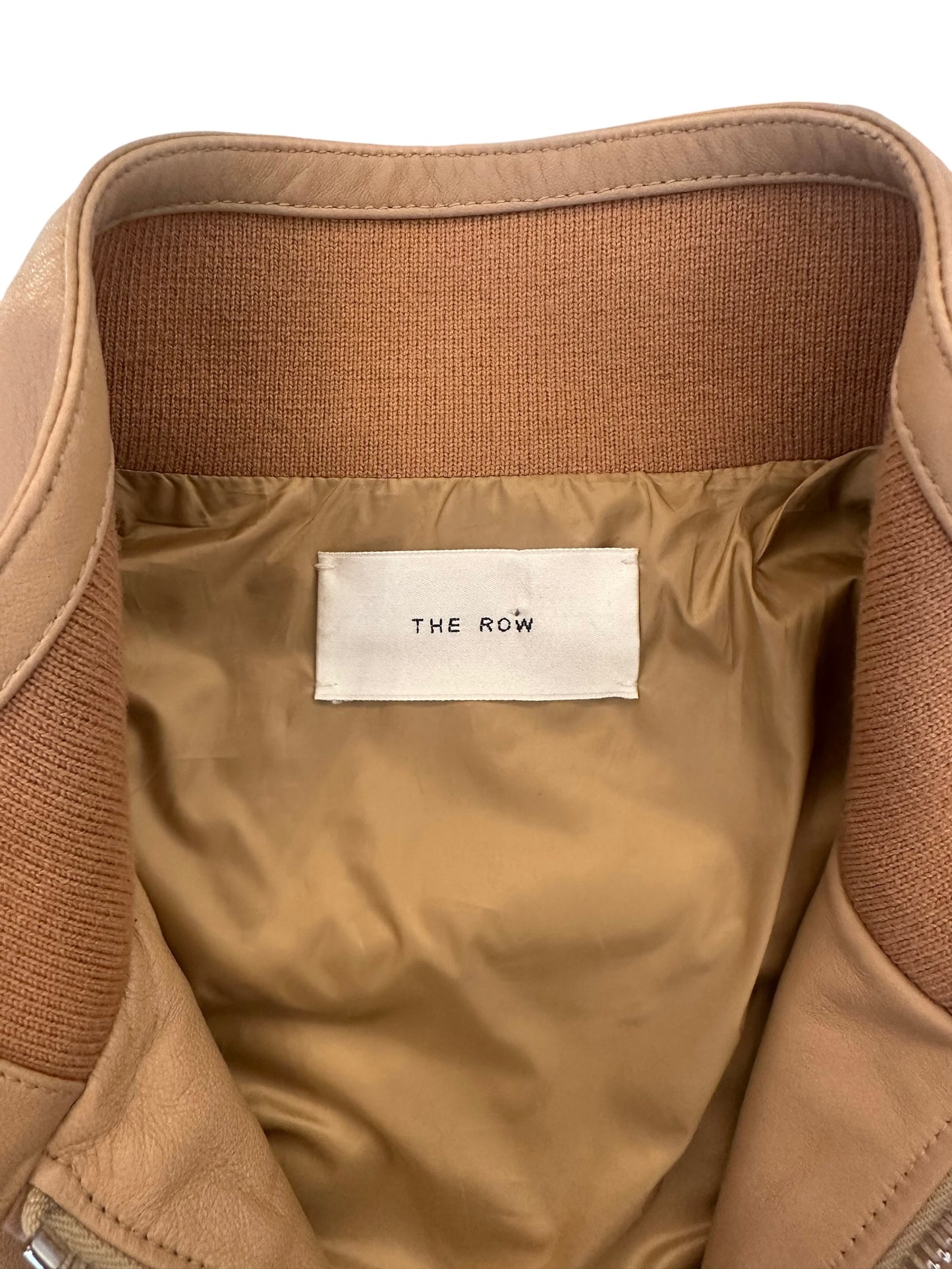 The Row - Beige Zip Jacket with High Collar