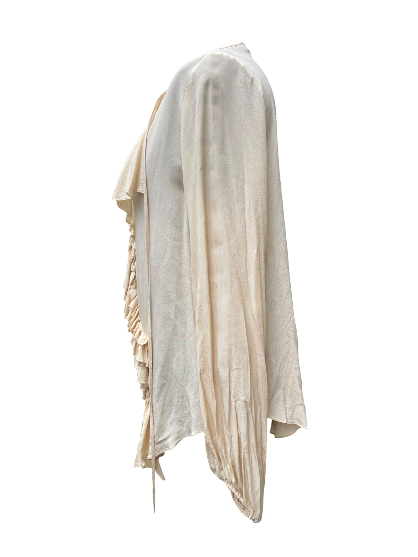 Givenchy - Blouse en soie nude à volants