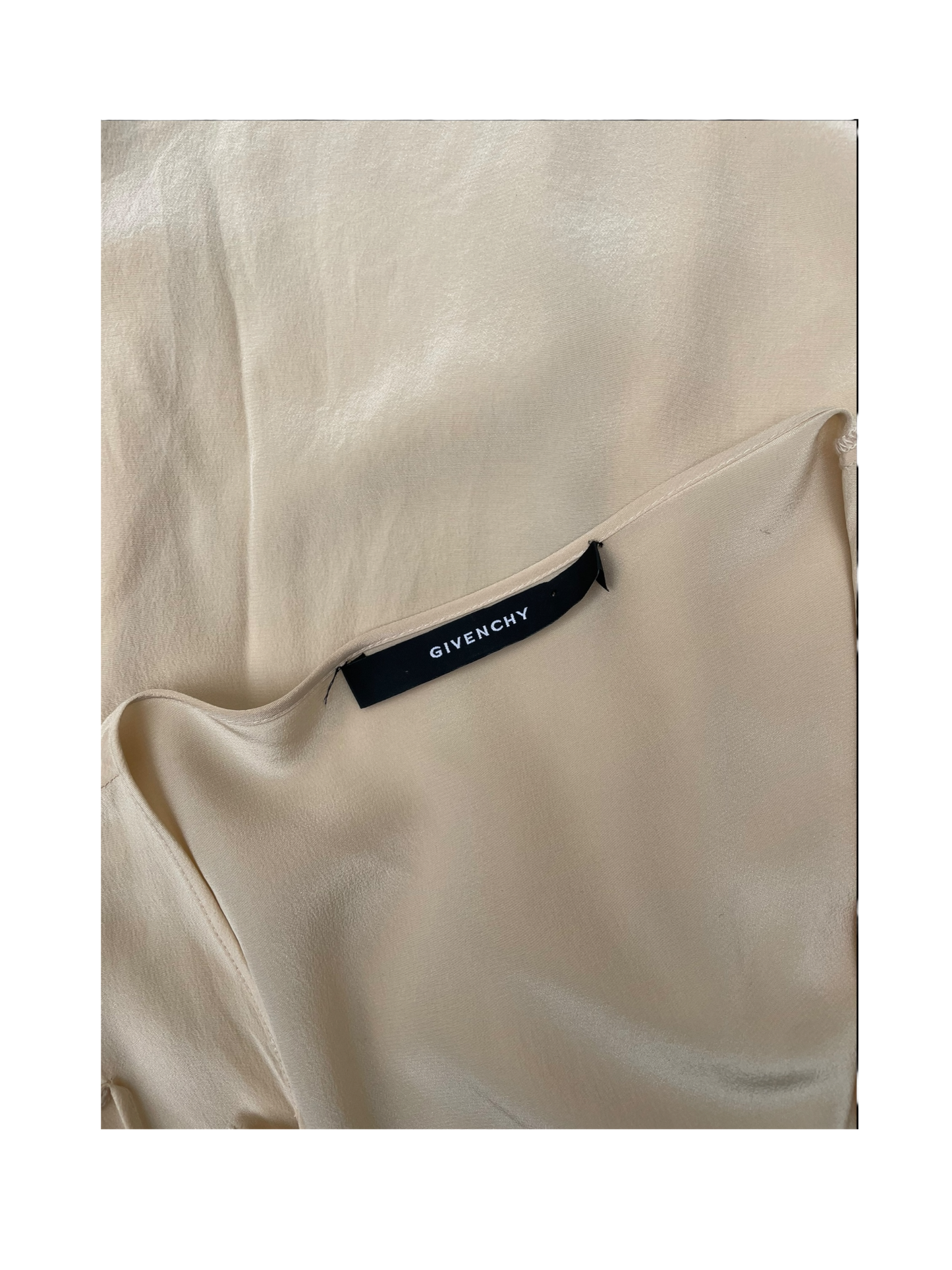 Givenchy - Blouse en soie nude à volants