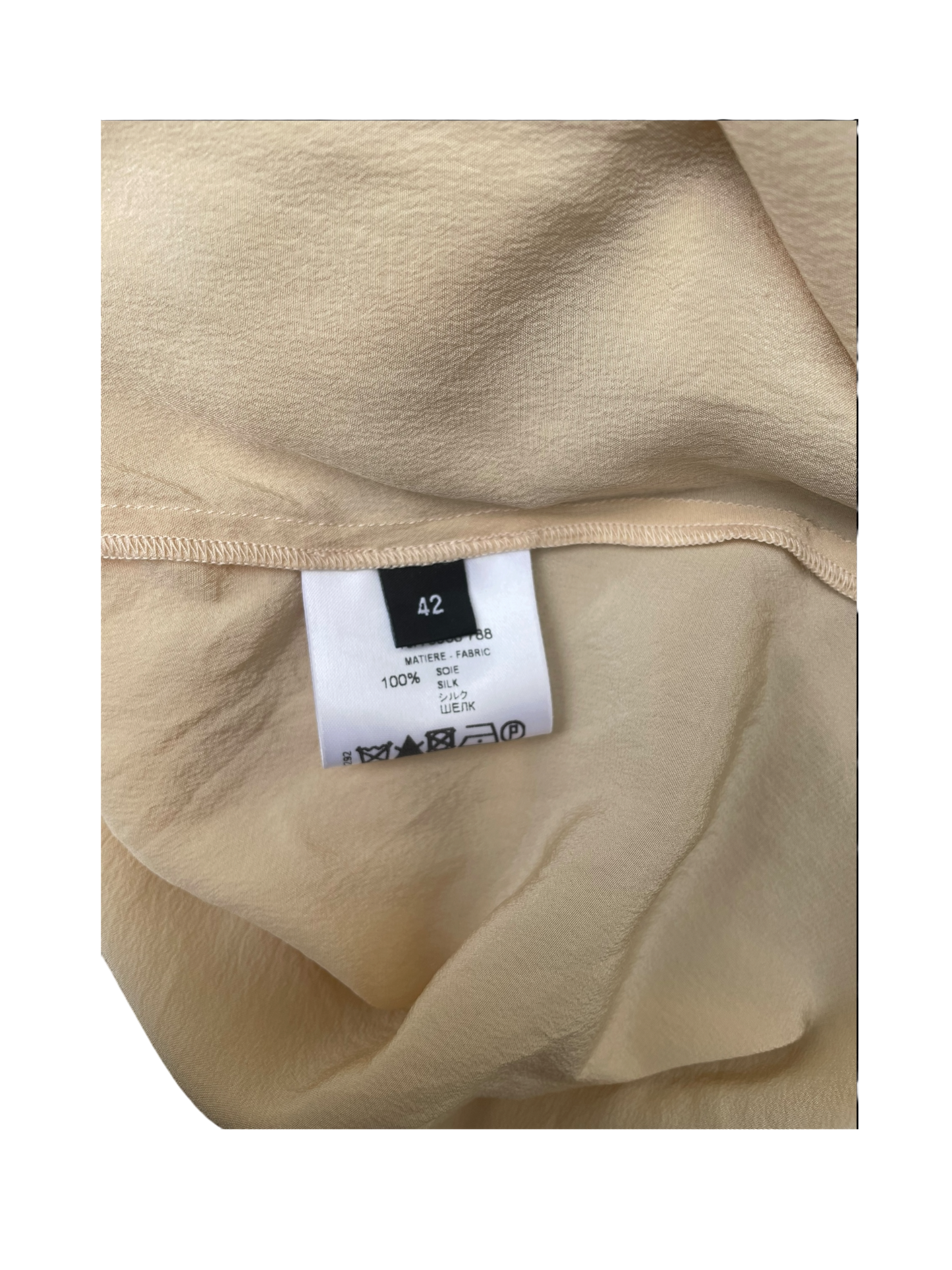 Givenchy - Blouse en soie nude à volants