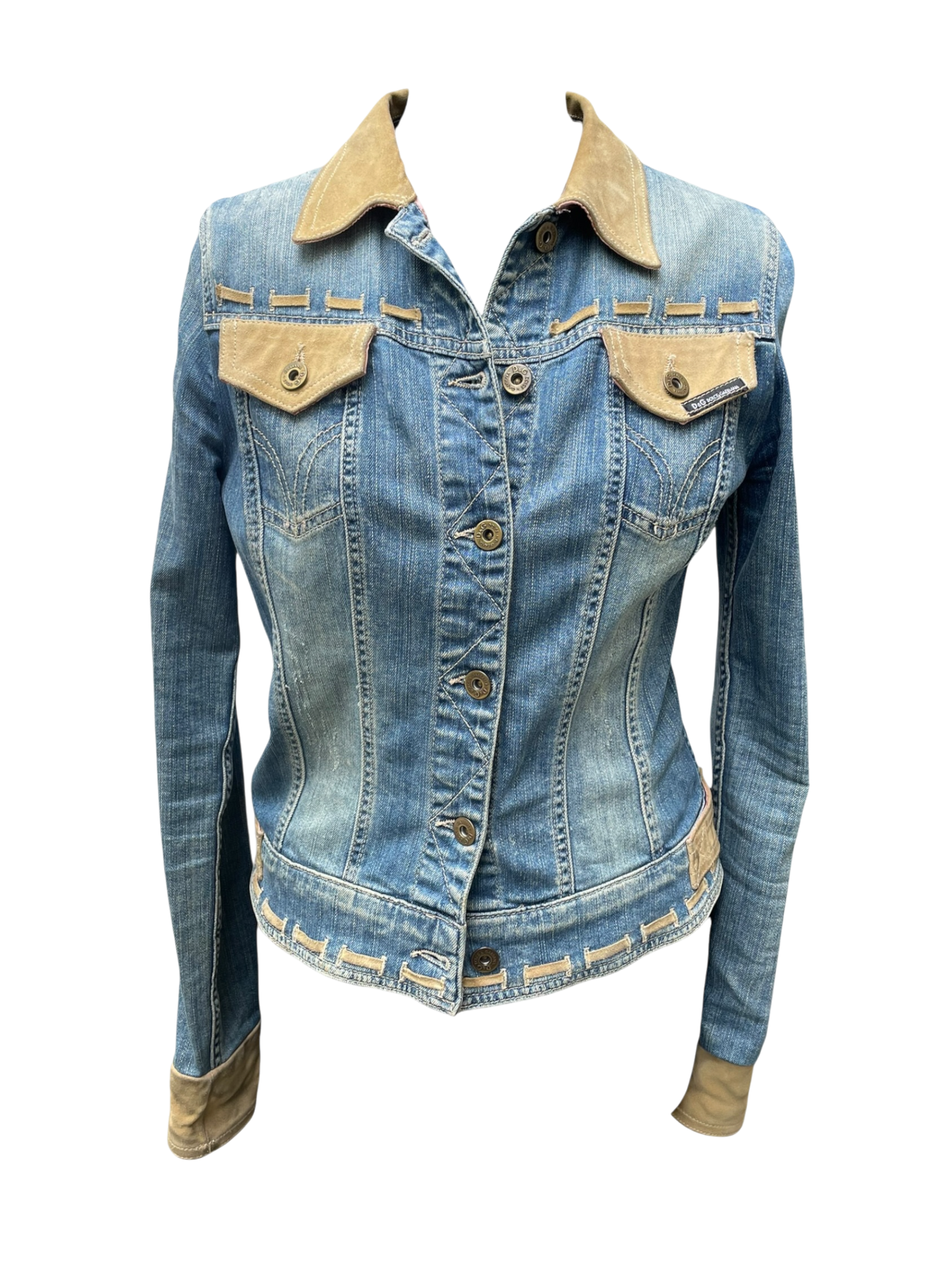 Dolce and Gabbana - Denim and Suede Western Jacket (2000s)