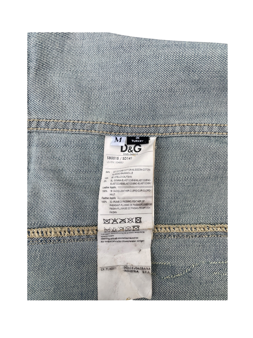 Veste en denim et daim Dolce & Gabbana