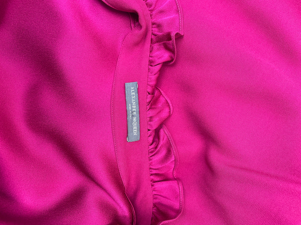 Alexander McQueen Fuchsia Ruffle Dress