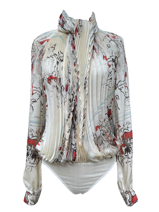 Body Hermès avec foulard assorti