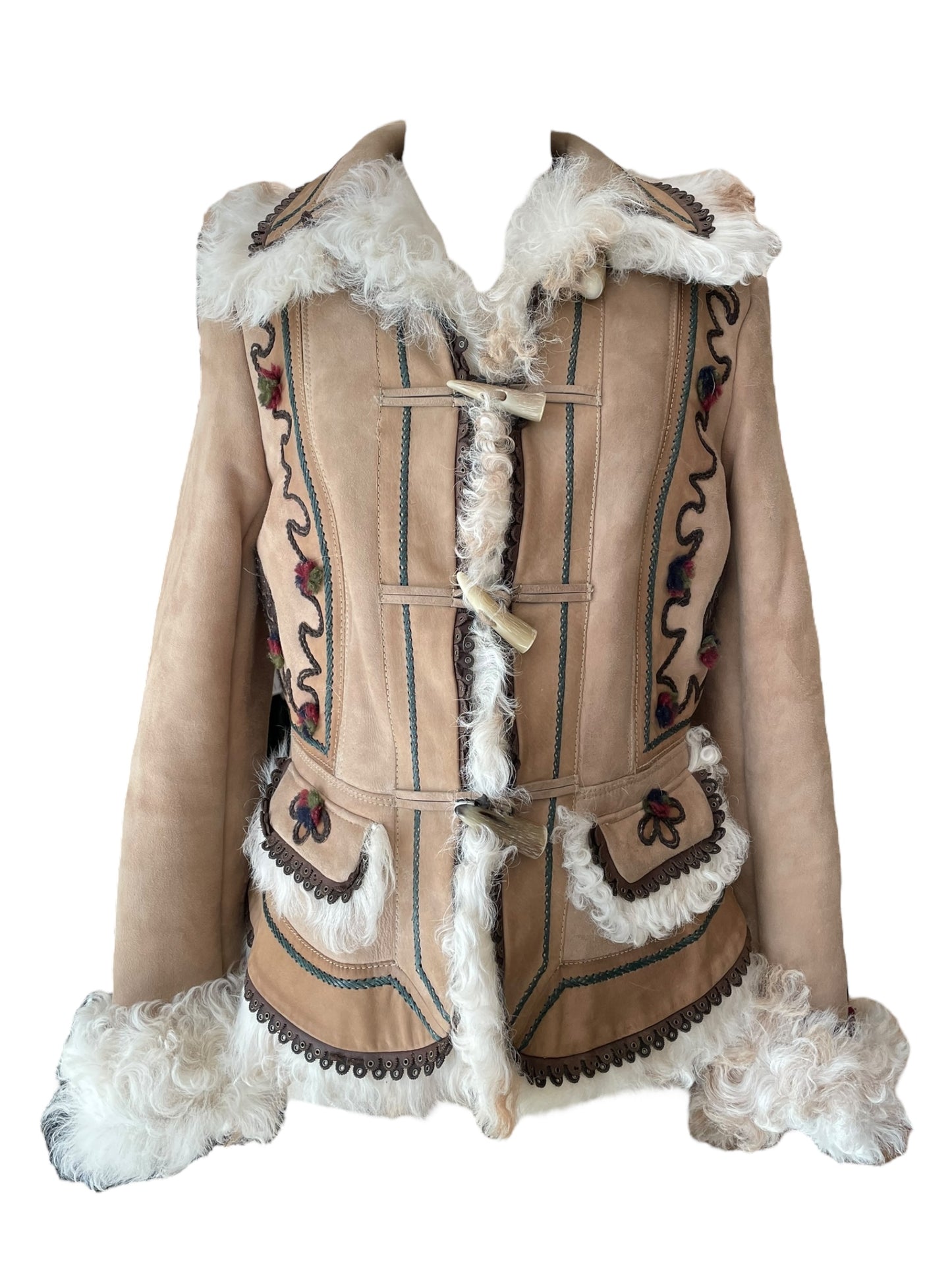 Burberry jacket in genuine shearling 70s style