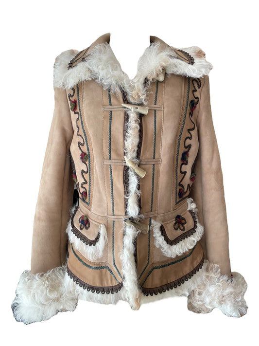 Burberry jacket in genuine shearling 70s style
