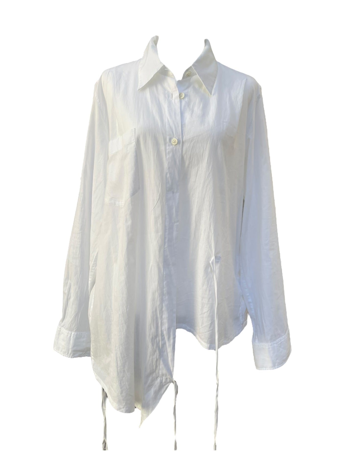 Ann Demeulemeester White Shirt – Adjustable Ties