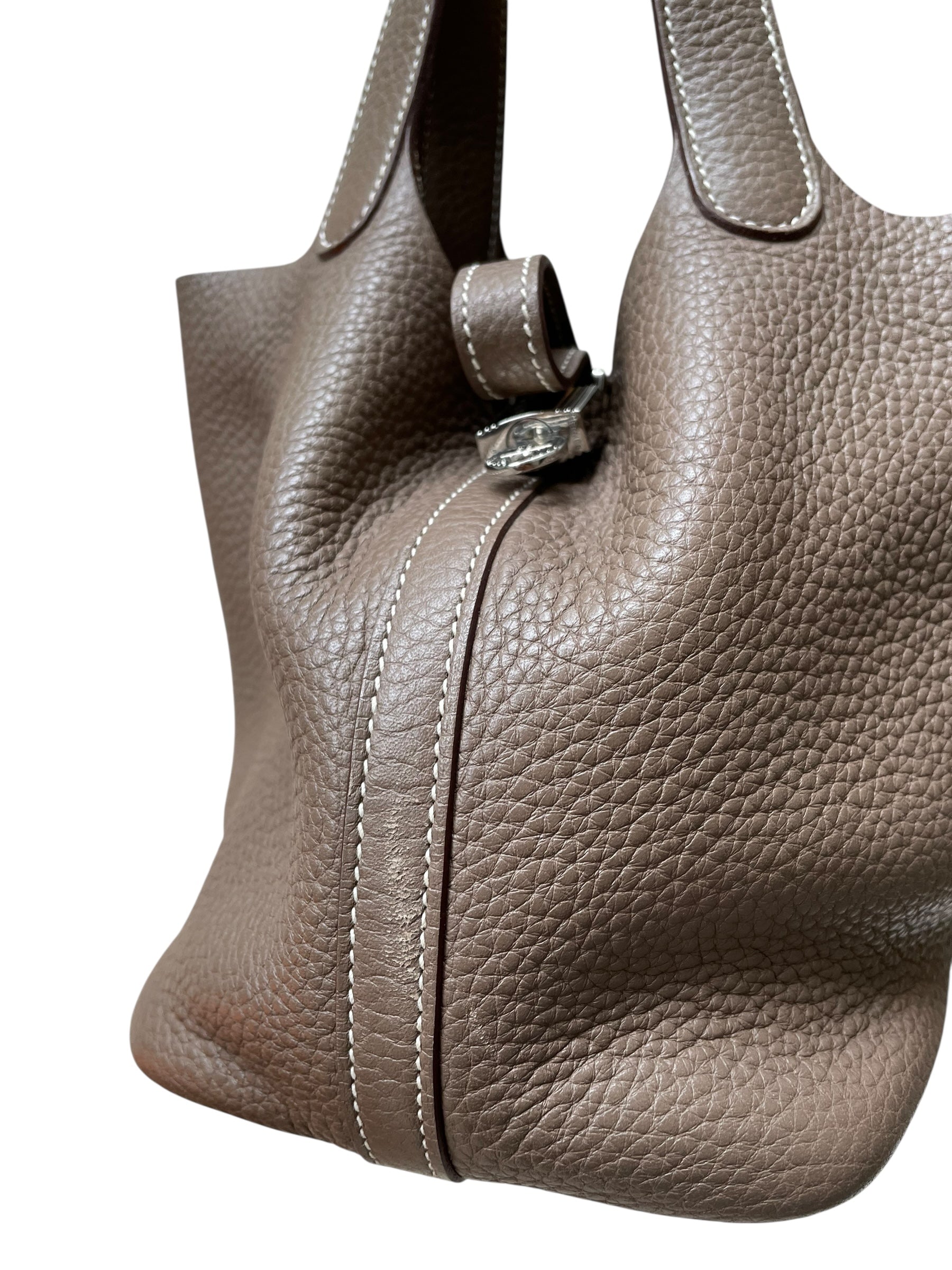 Hermes Sac Picotin 18 Etoupe Taurillon Clemence