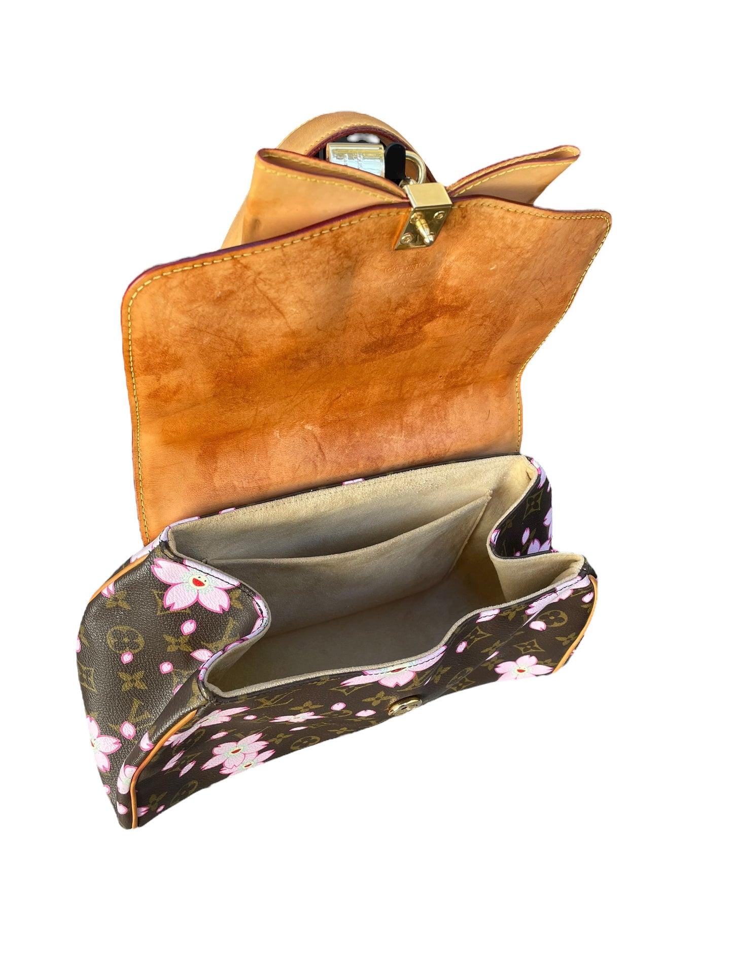 Louis Vuitton x Takashi Murakami Handbag – Monogram Canvas with Pink Flowers & Leather Bow